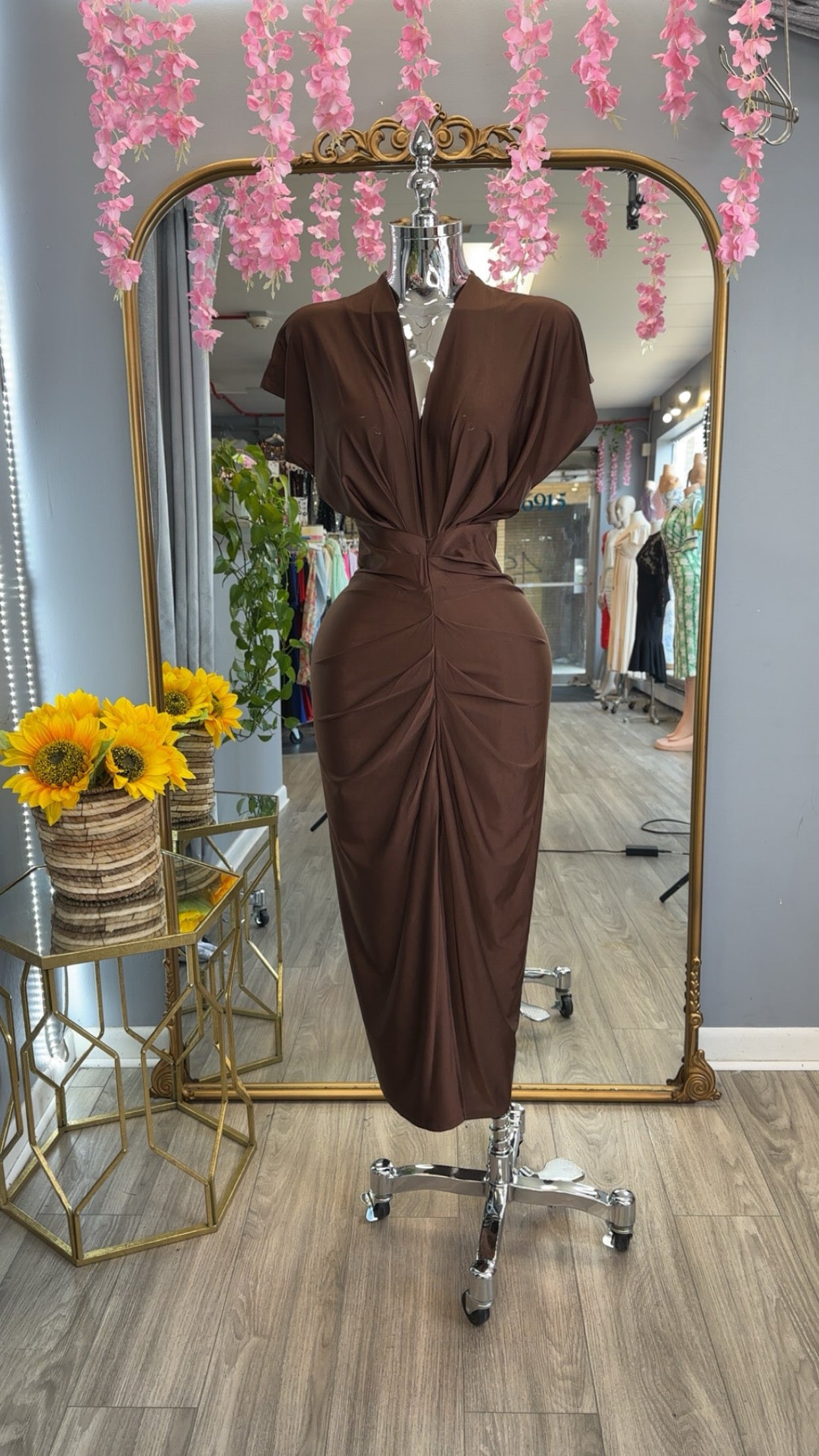 Krystal Dress (Brown)