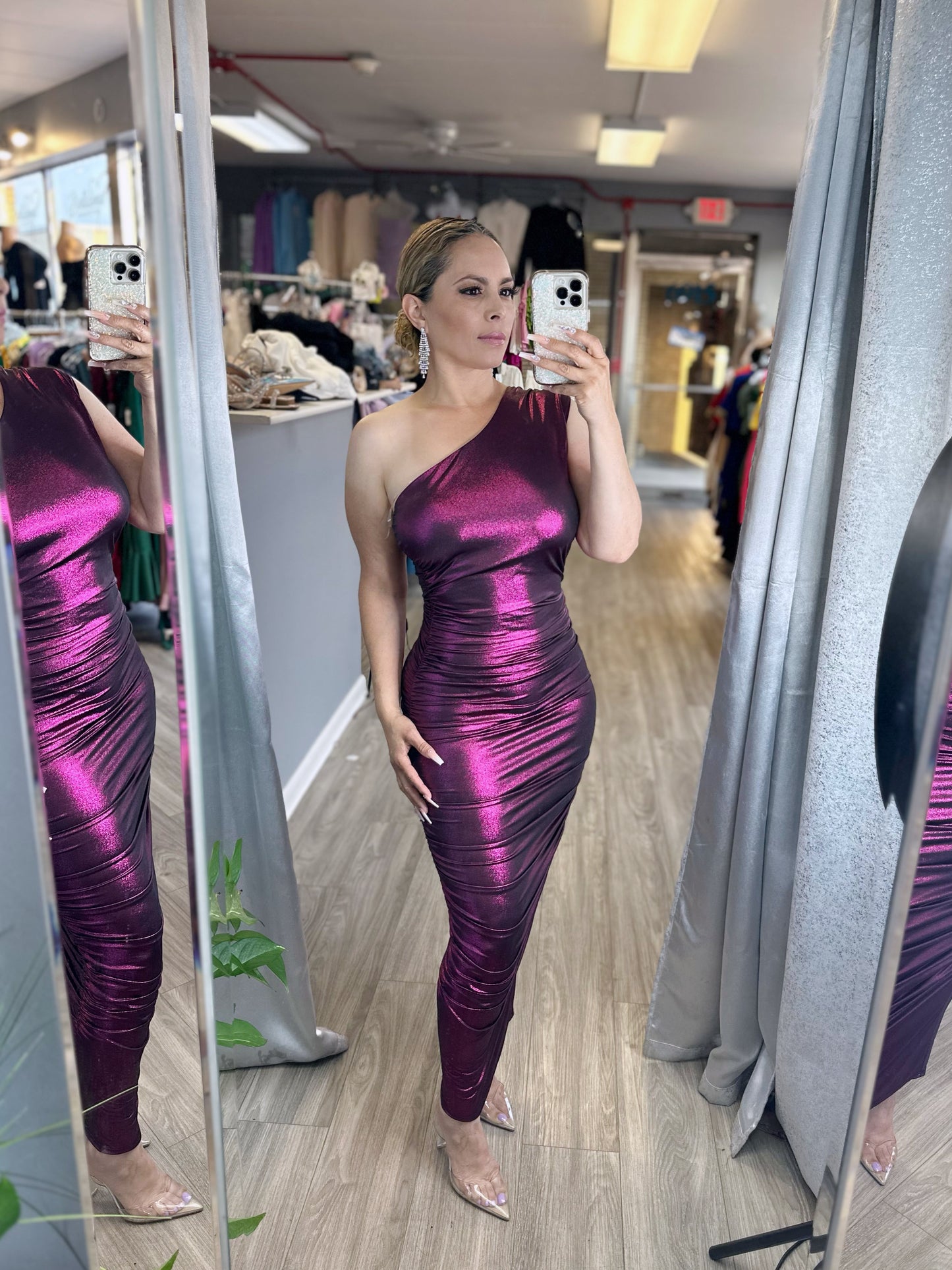 Public Figure Dress (Fuchsia)