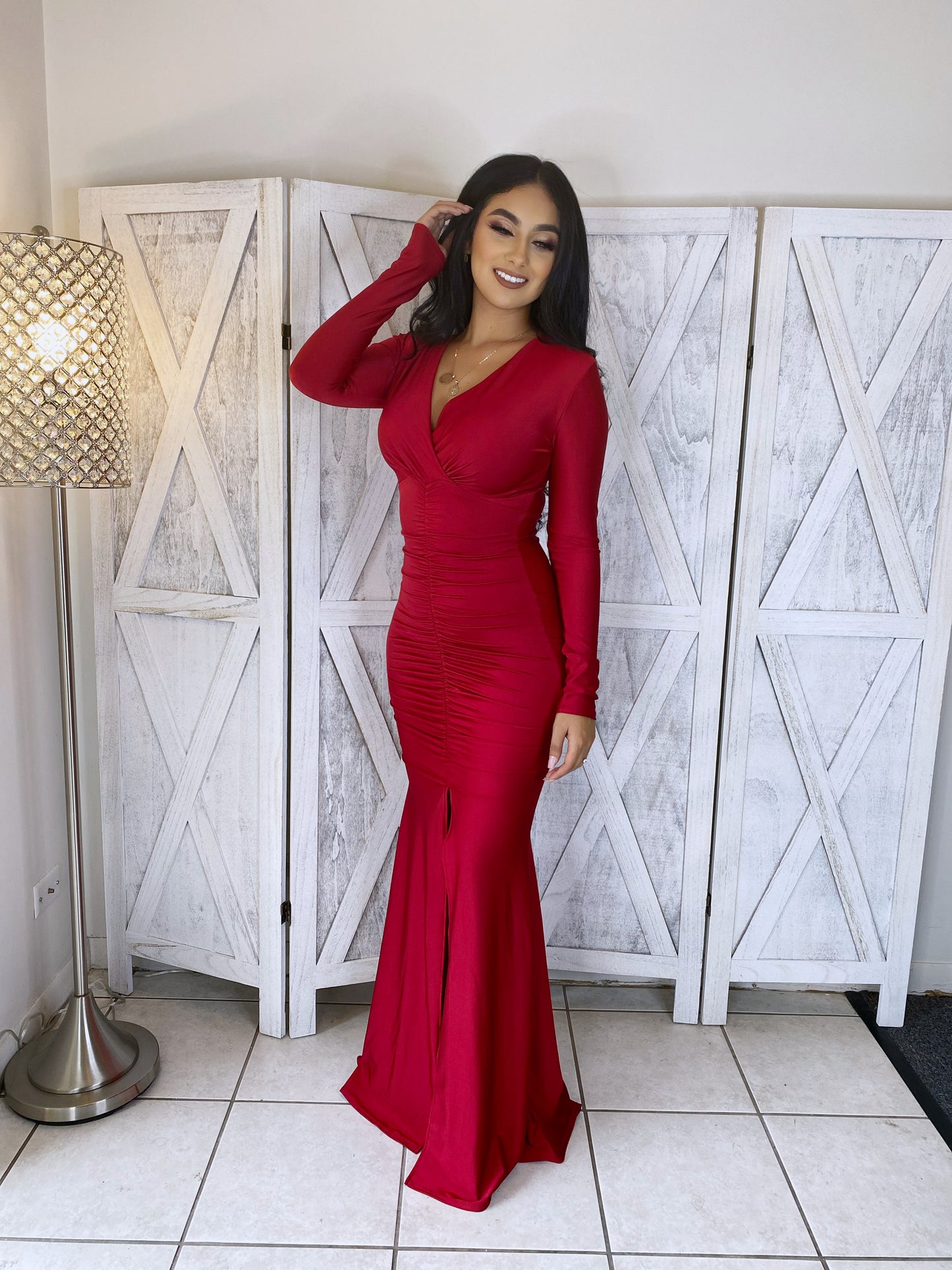 Harper Dress (Burgundy)