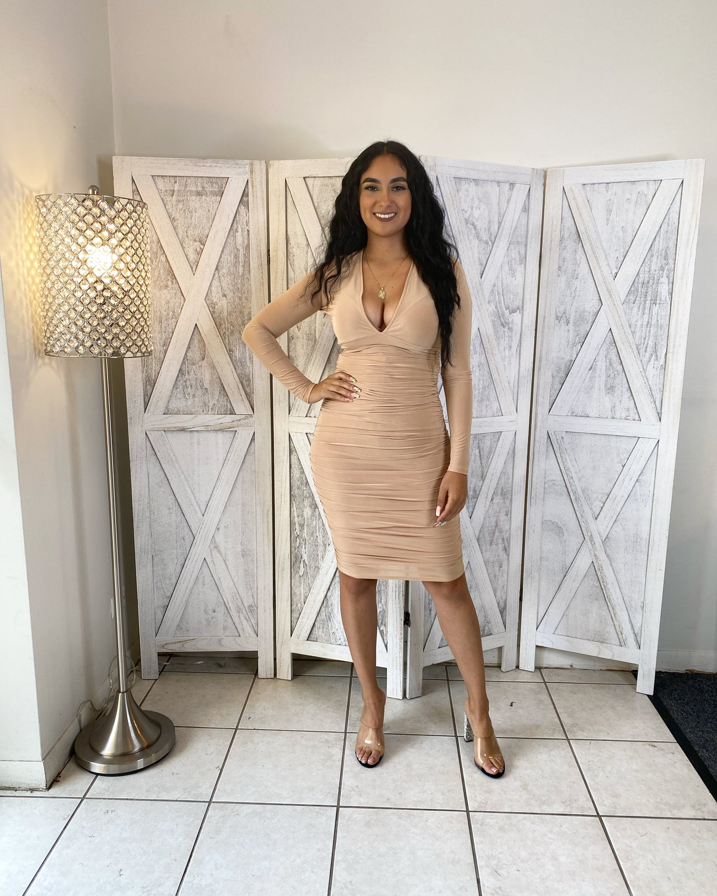 Feel That Heat Dress (Khaki)