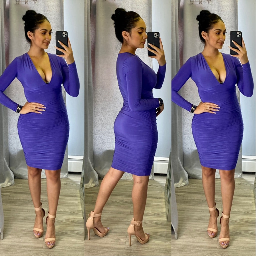 Feel That Heat Dress (Indigo)