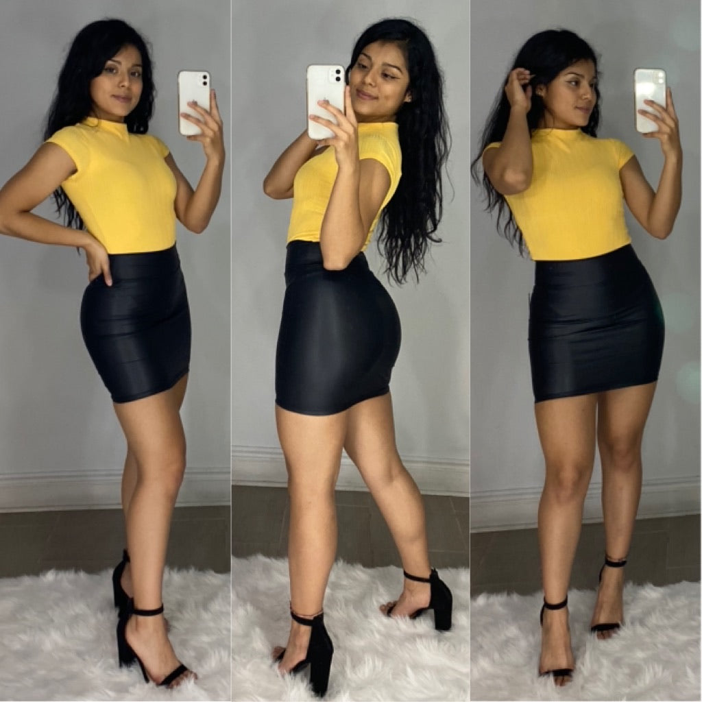 Uptown Girl Bodysuit (Yellow)