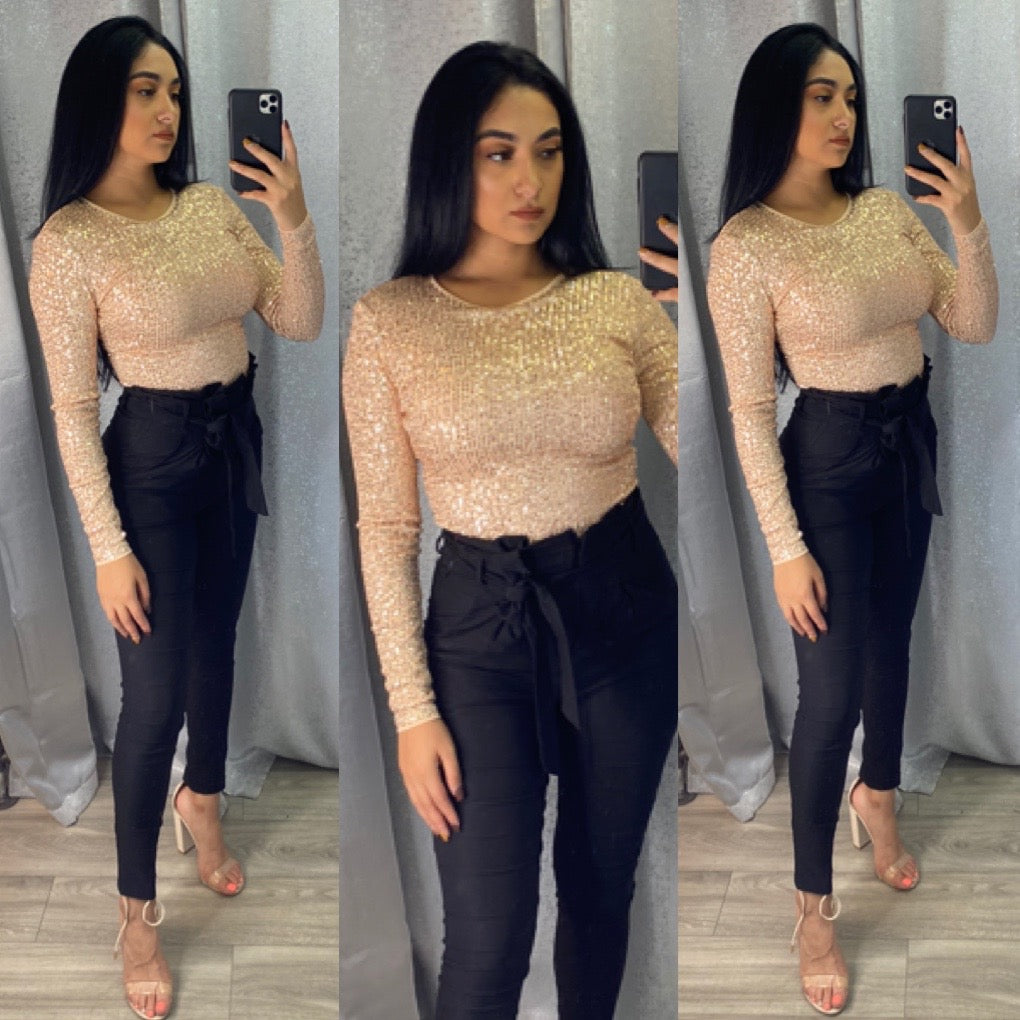 Naila Bodysuit (Rose Gold)