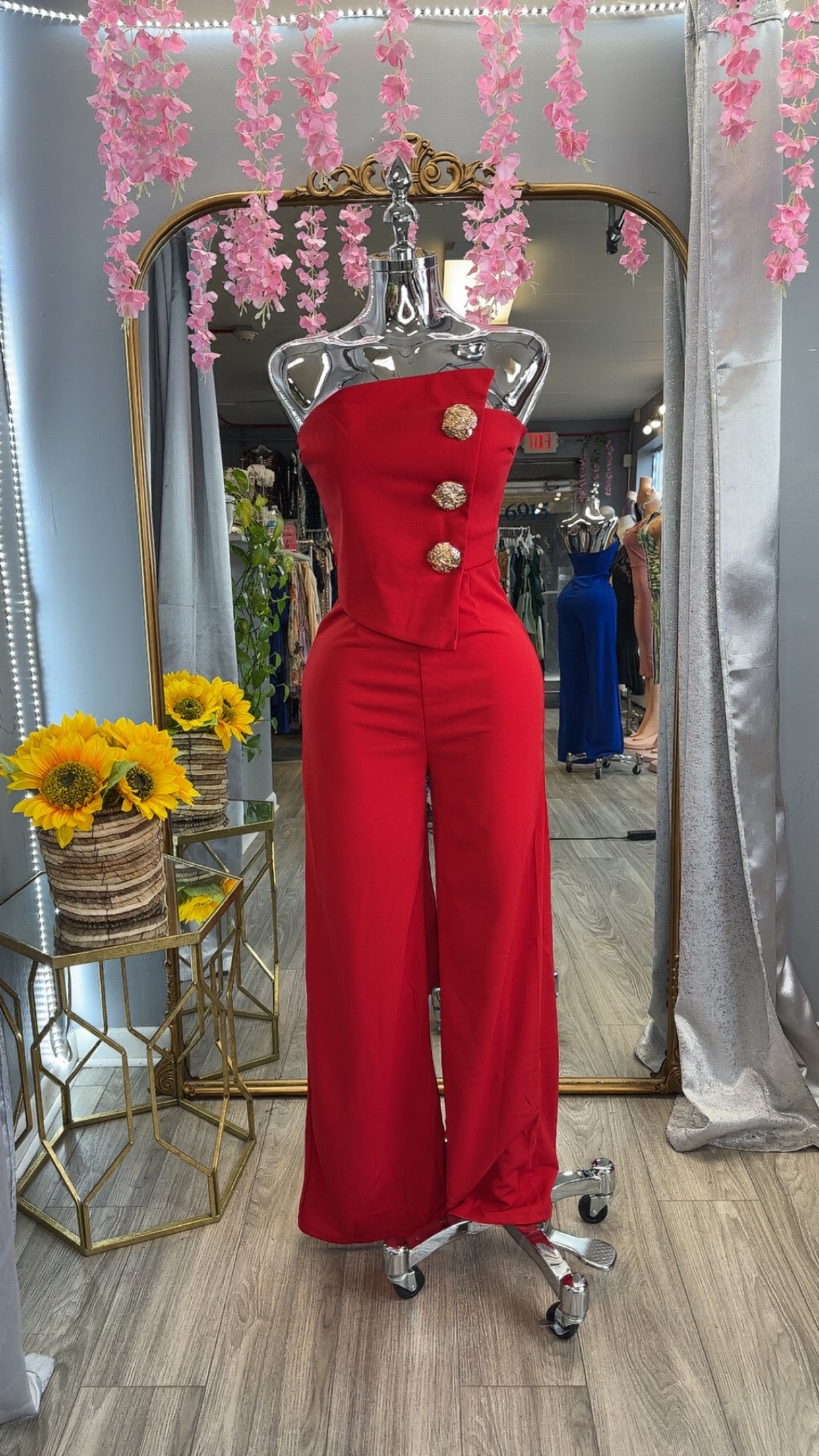 Ximena Jumpsuit (Red)