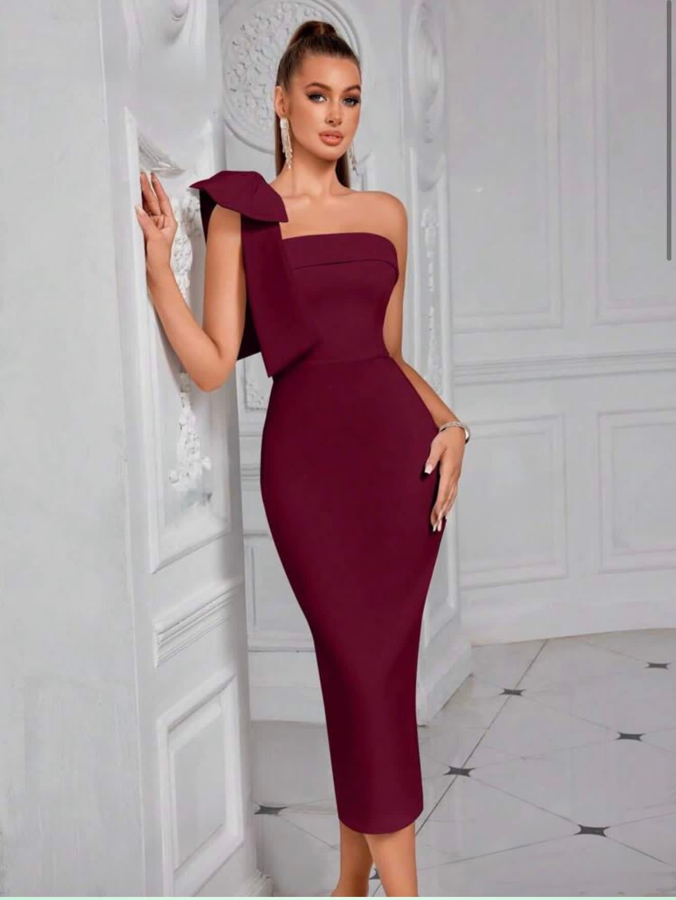 Ana Rosa Dress (Burgundy)