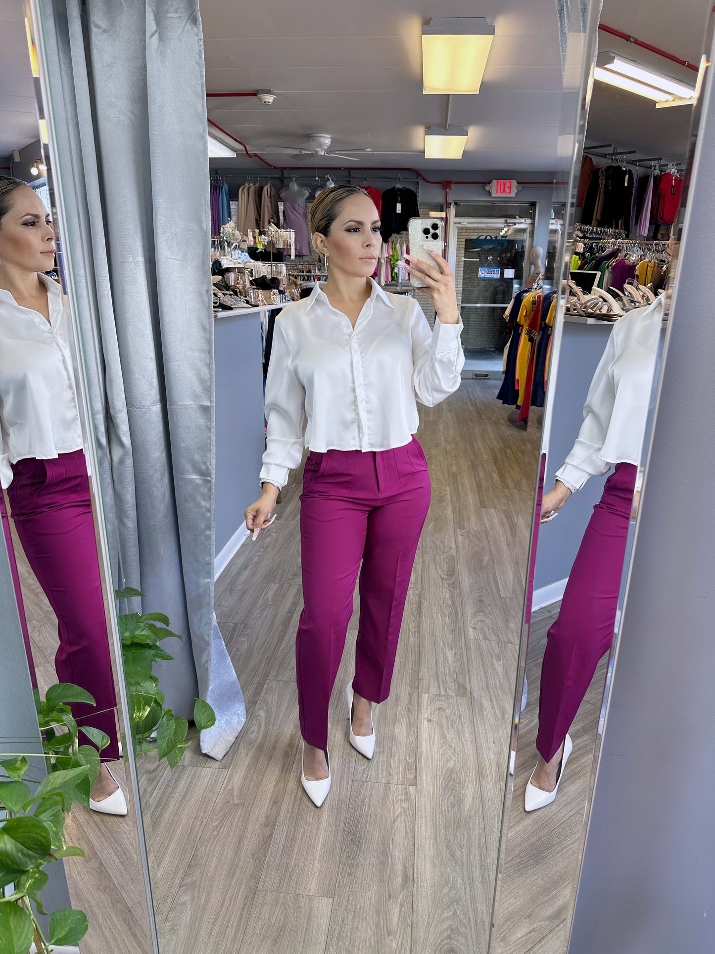 Modern Chic Pants (Magenta)
