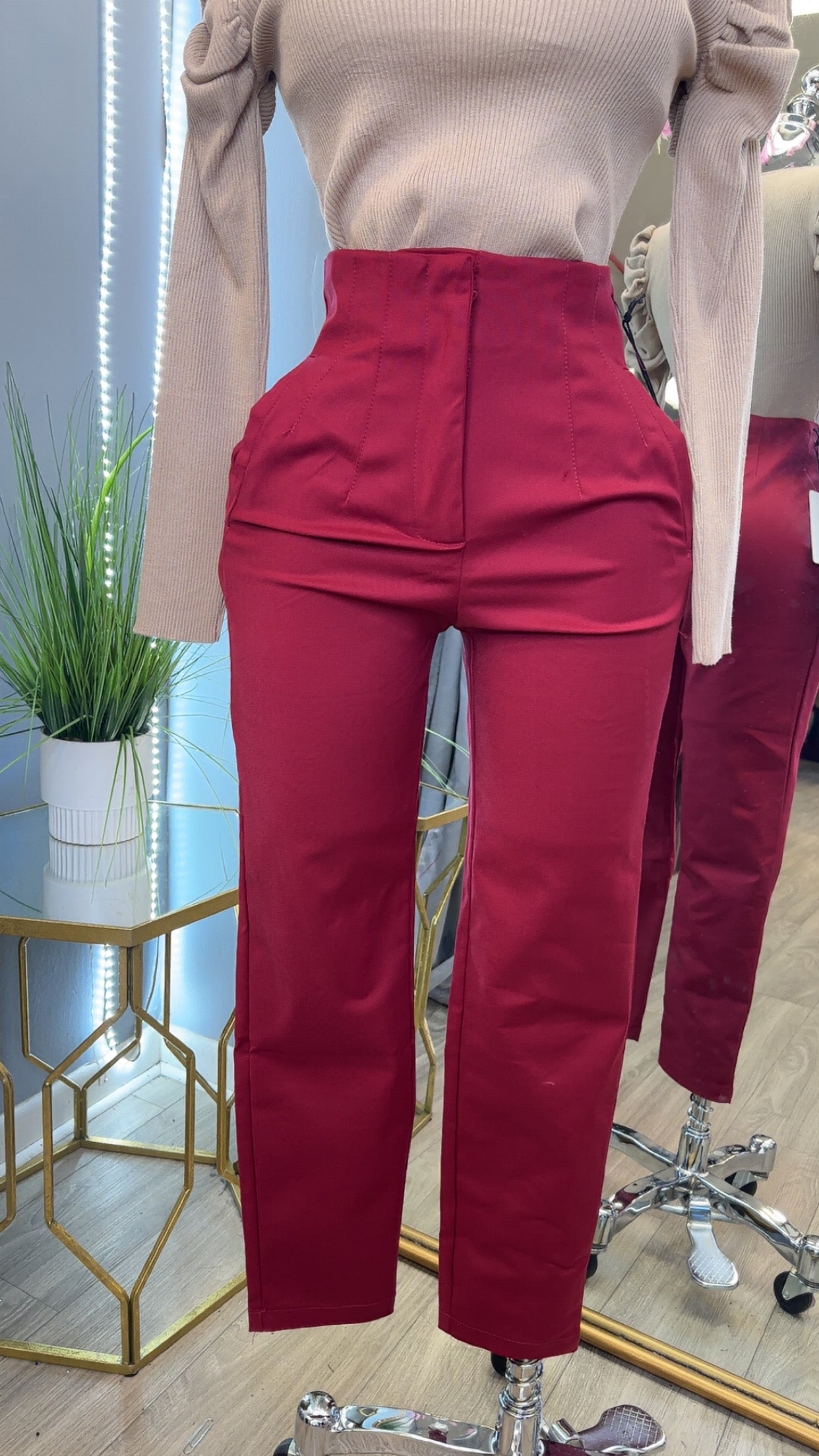 Signed & Sealed Skinny Pants (Wine)