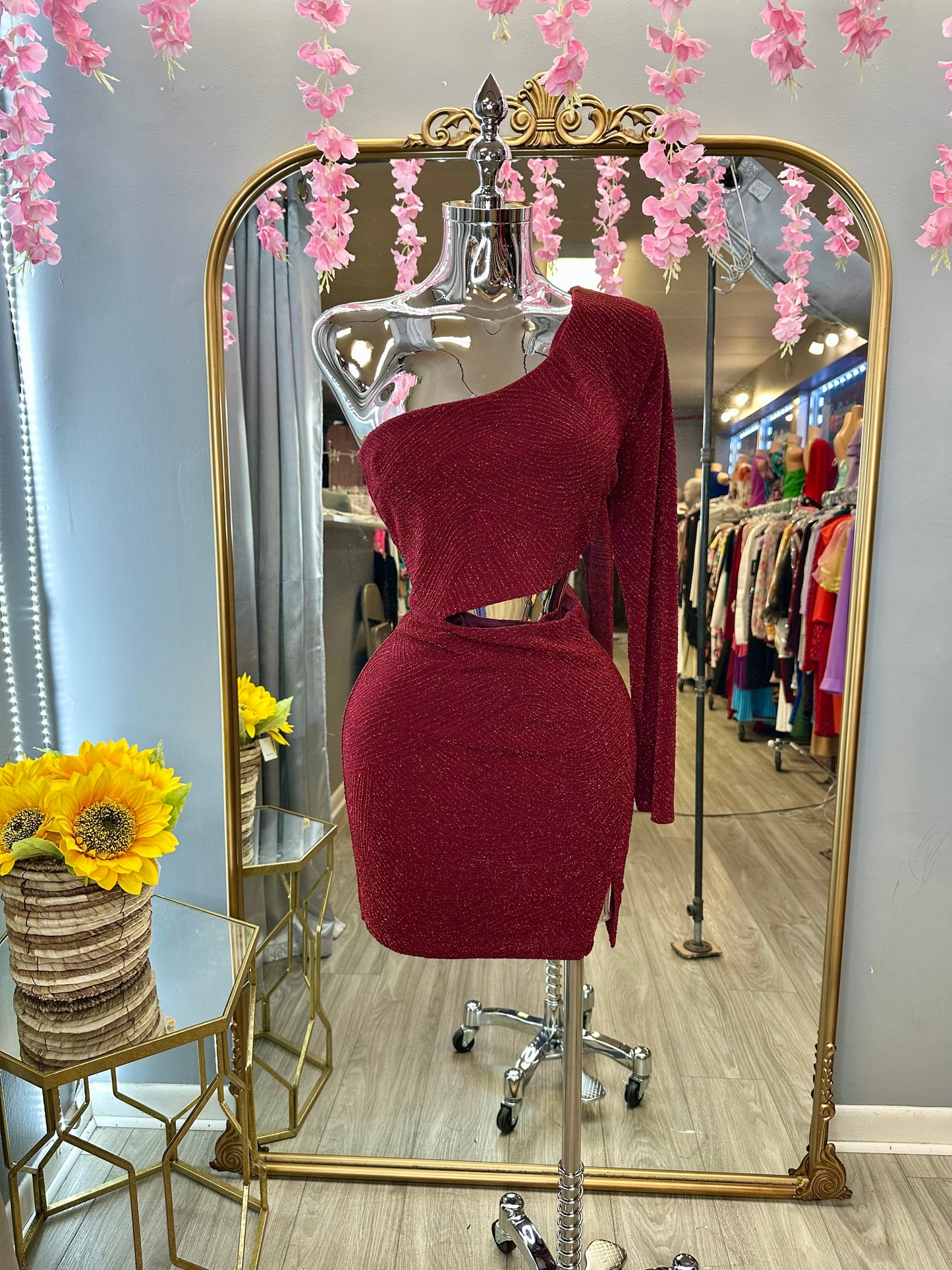 FUN AND GAMES DRESS - Burgundy