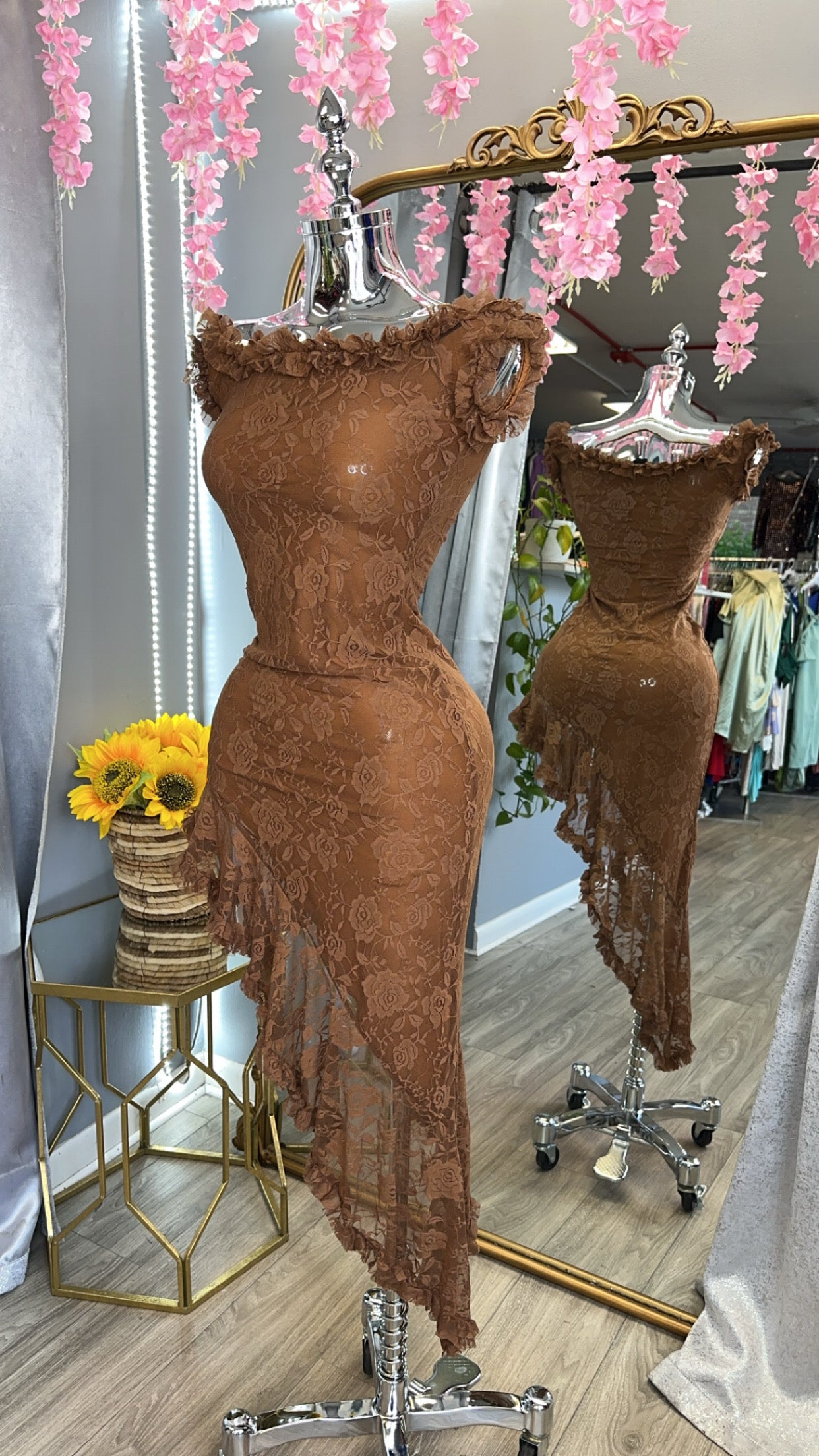 Keissy Dress (Brown)