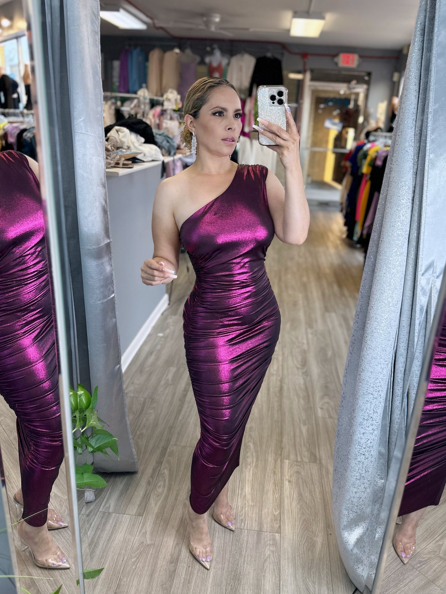 Public Figure Dress (Fuchsia)