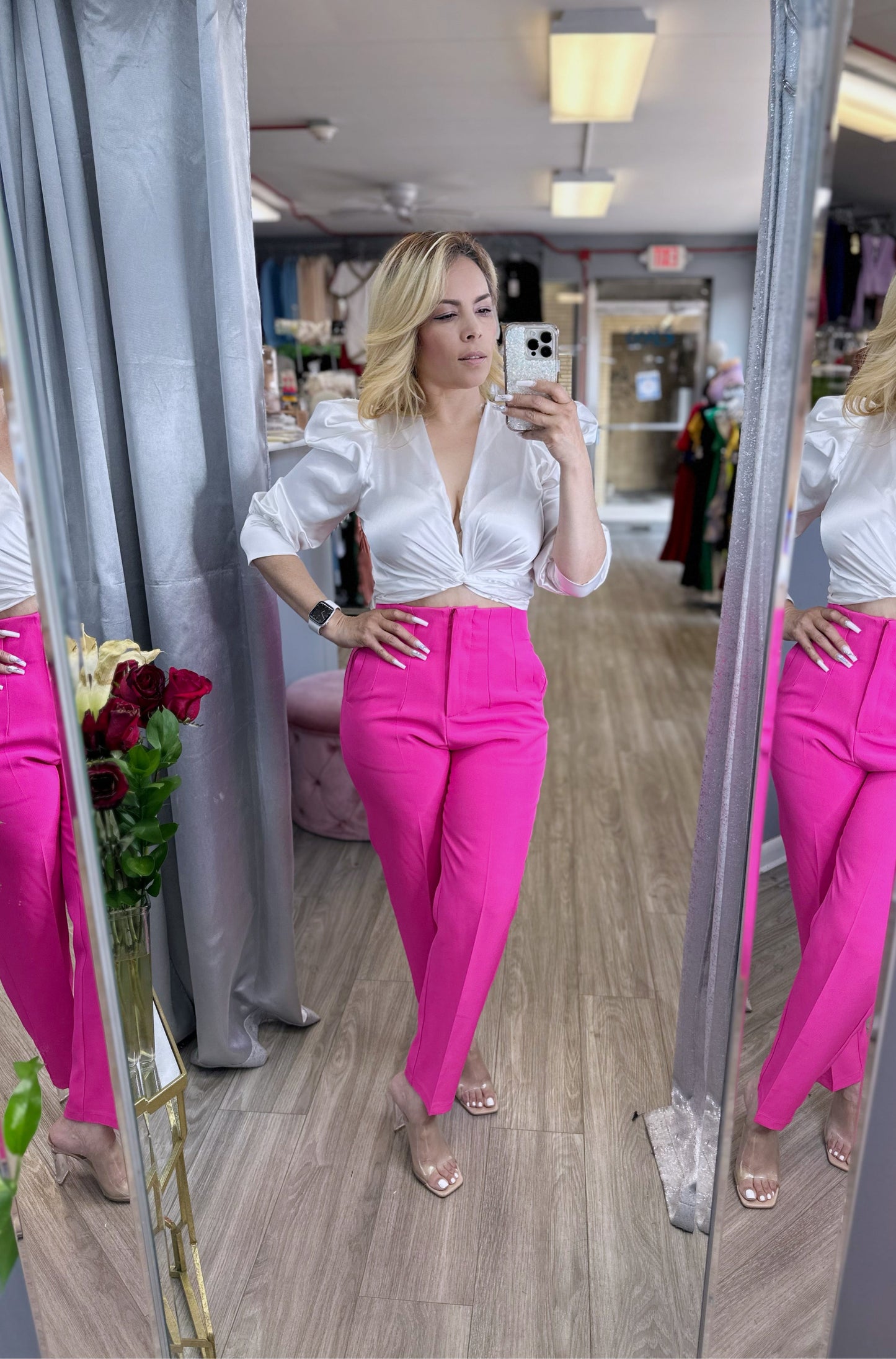 Modern Chic Pants (Fuchsia)
