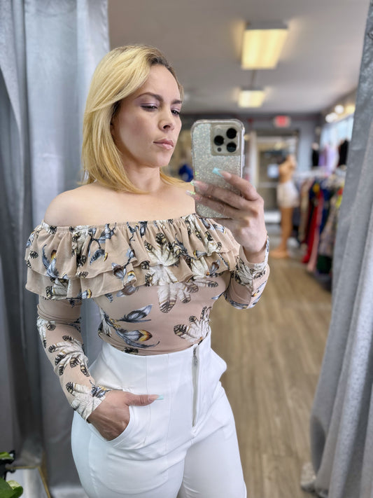 Jasmine Bodysuit (Taupe)