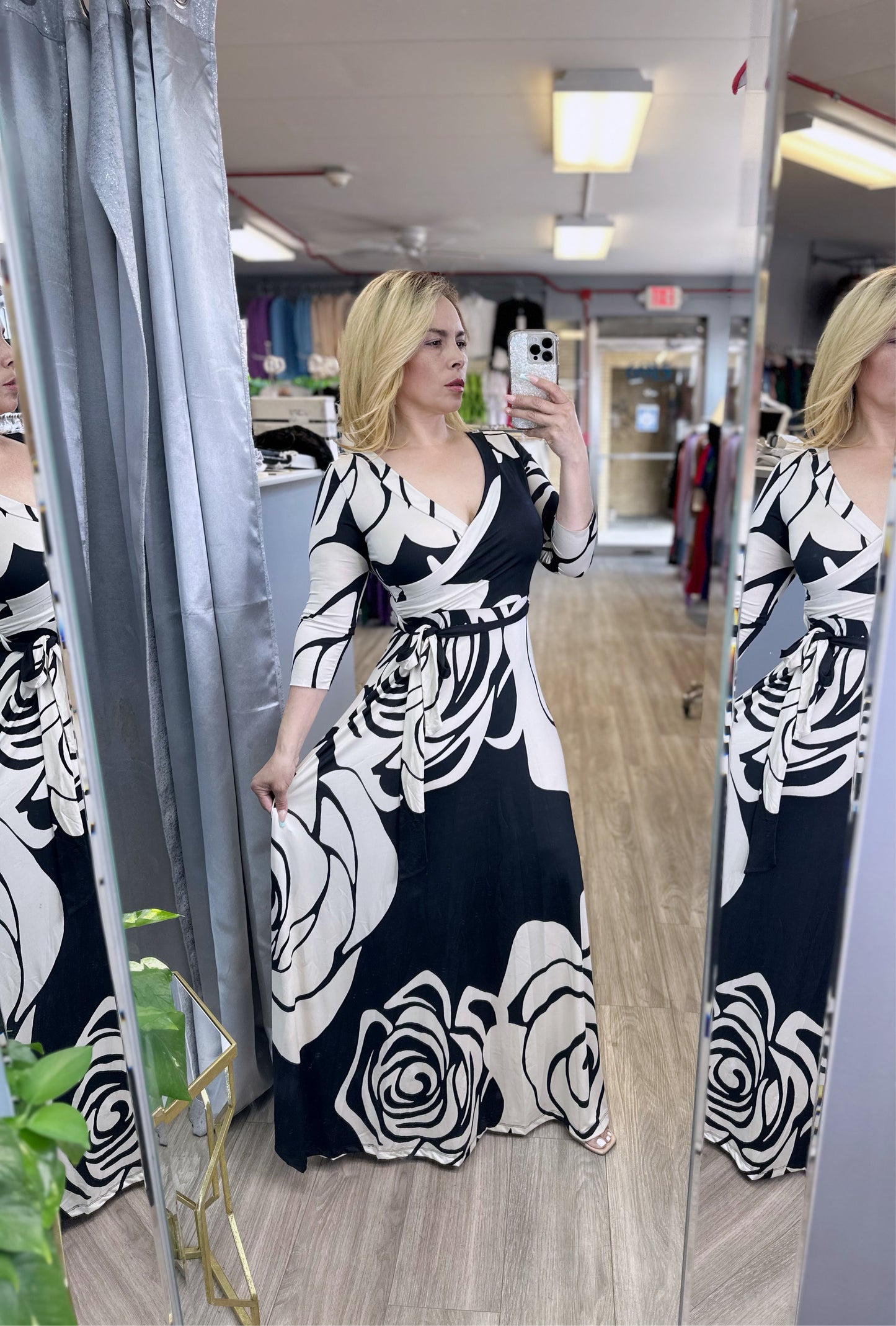 White Rose Maxi Dress