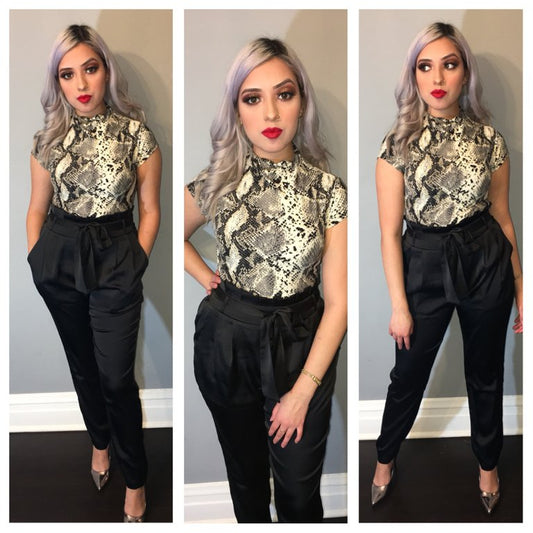 LET'S TALK BUSINESS SATIN PANTS