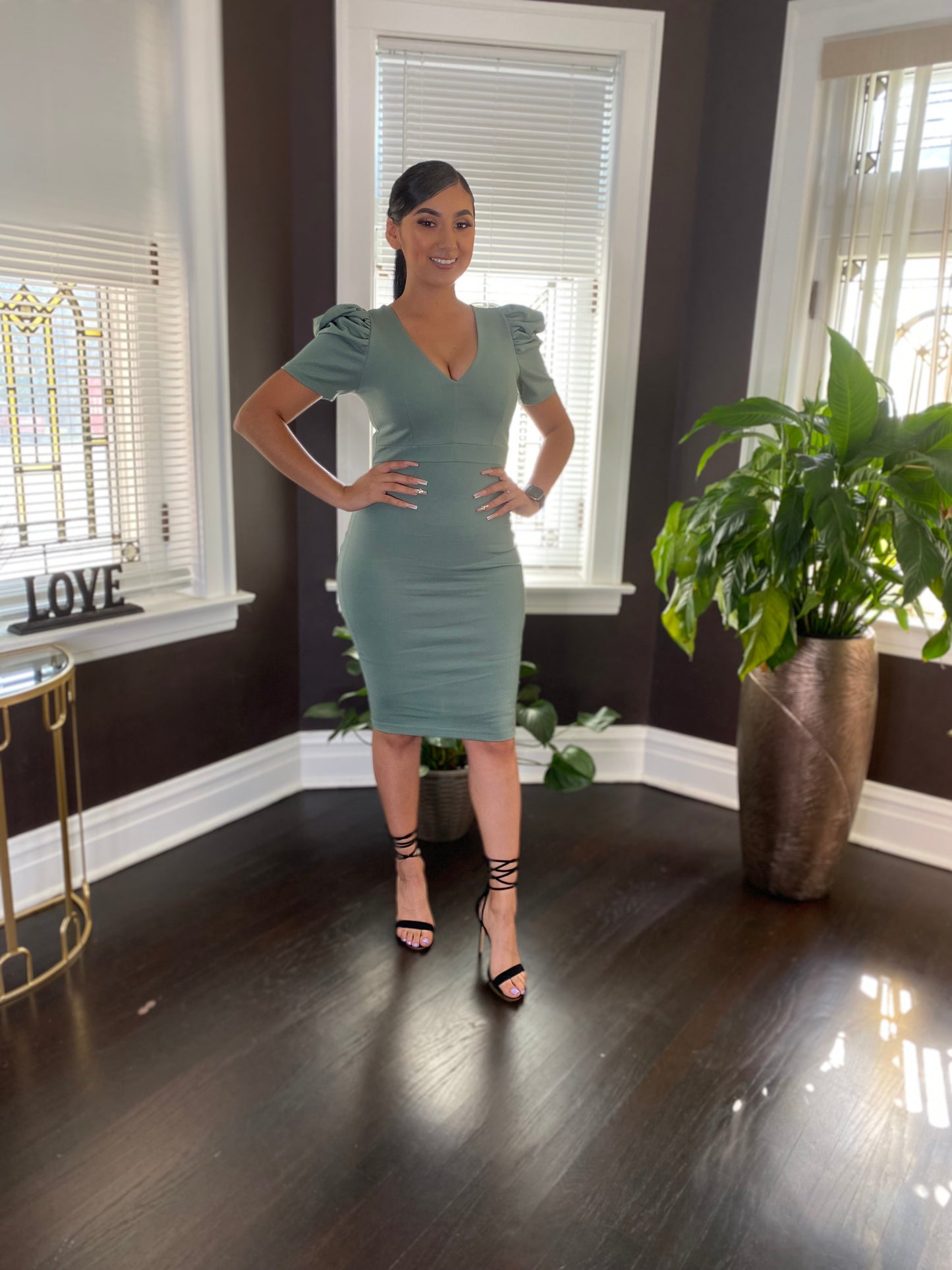 Total Flirt Dress (Sage)