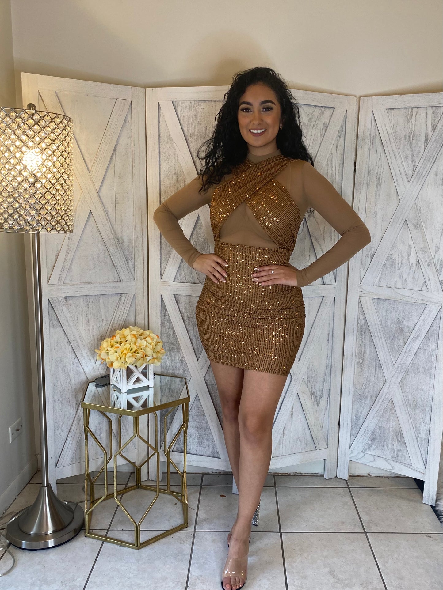 Kristine Dress (Brown)