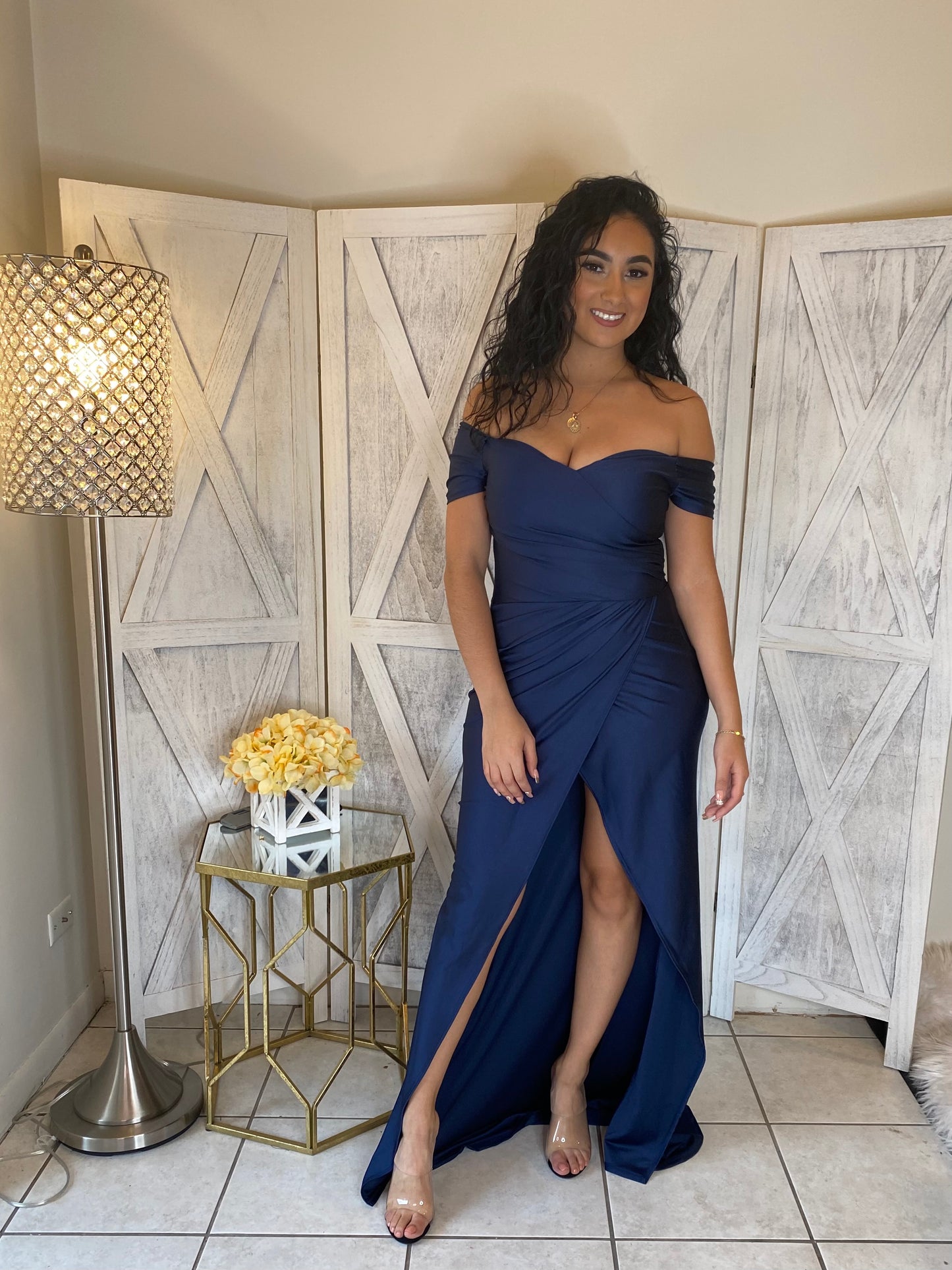 Veronica Dress (Navy)