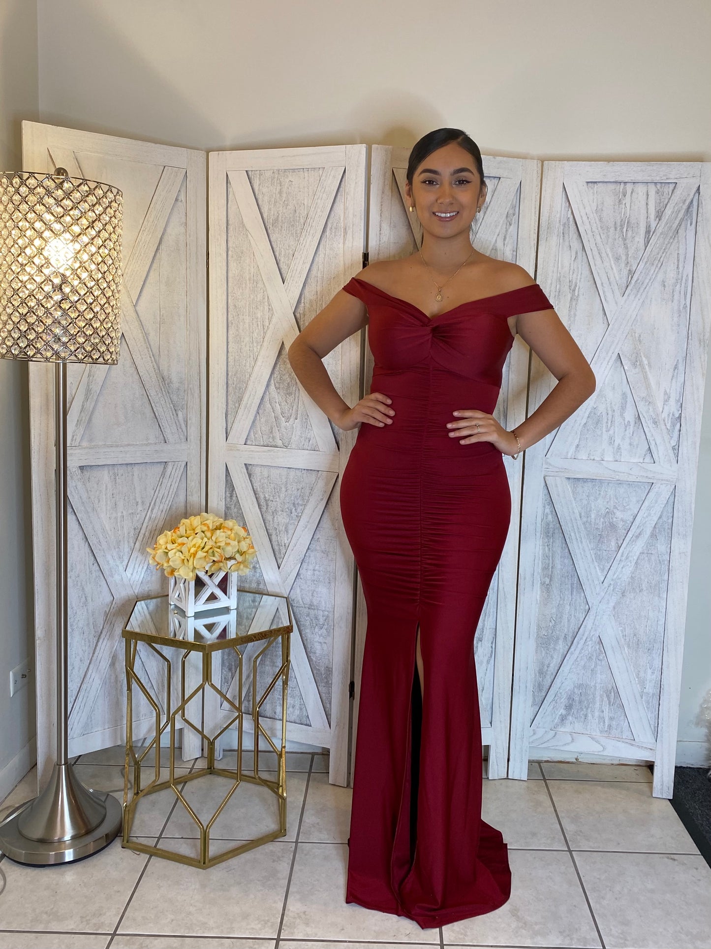 Beatriz Dress (Burgundy)