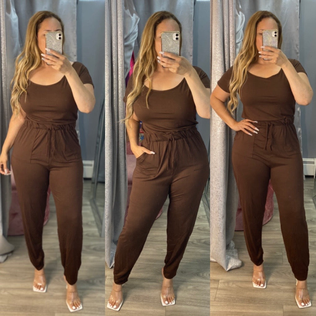 Fernanda Jumpsuit (Coffee)
