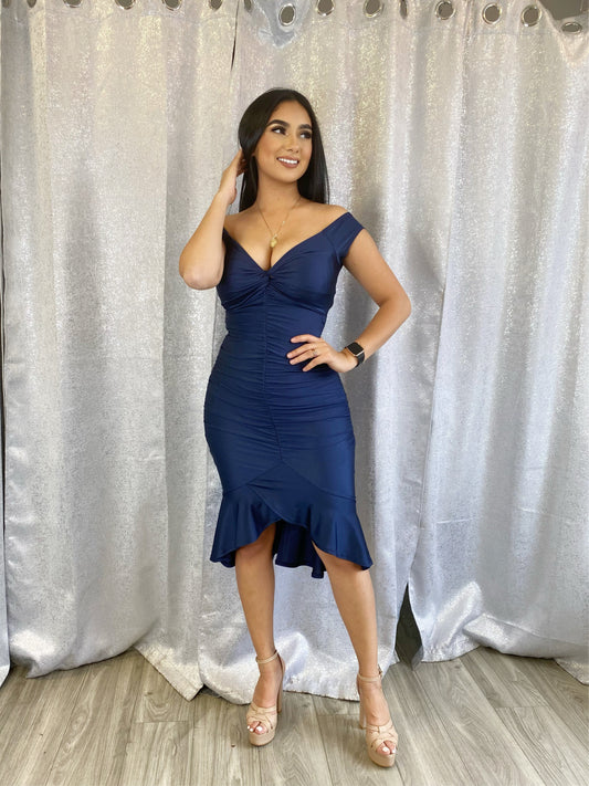 Anadela Dress (Navy)