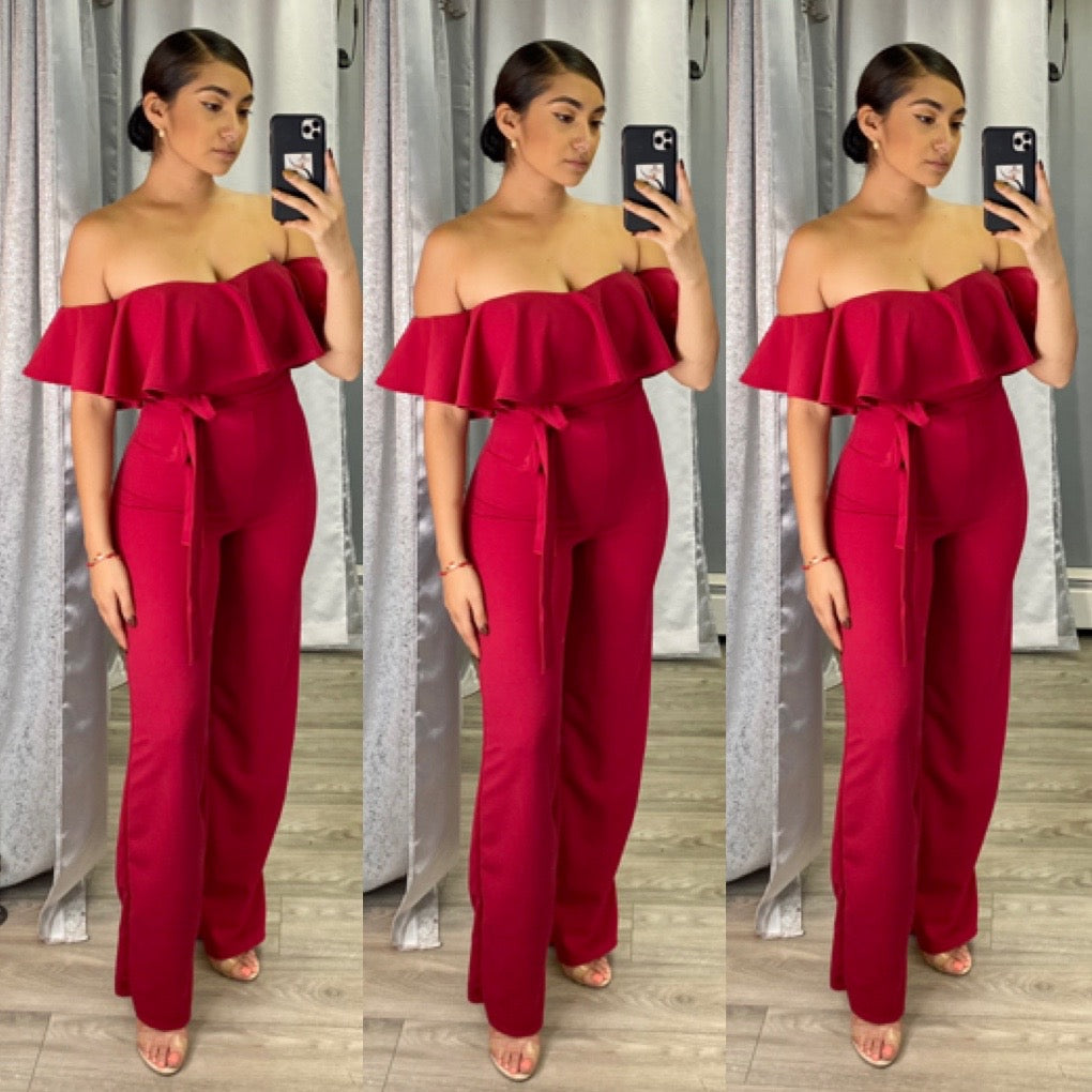 Mireya Jumpsuit (Wine)