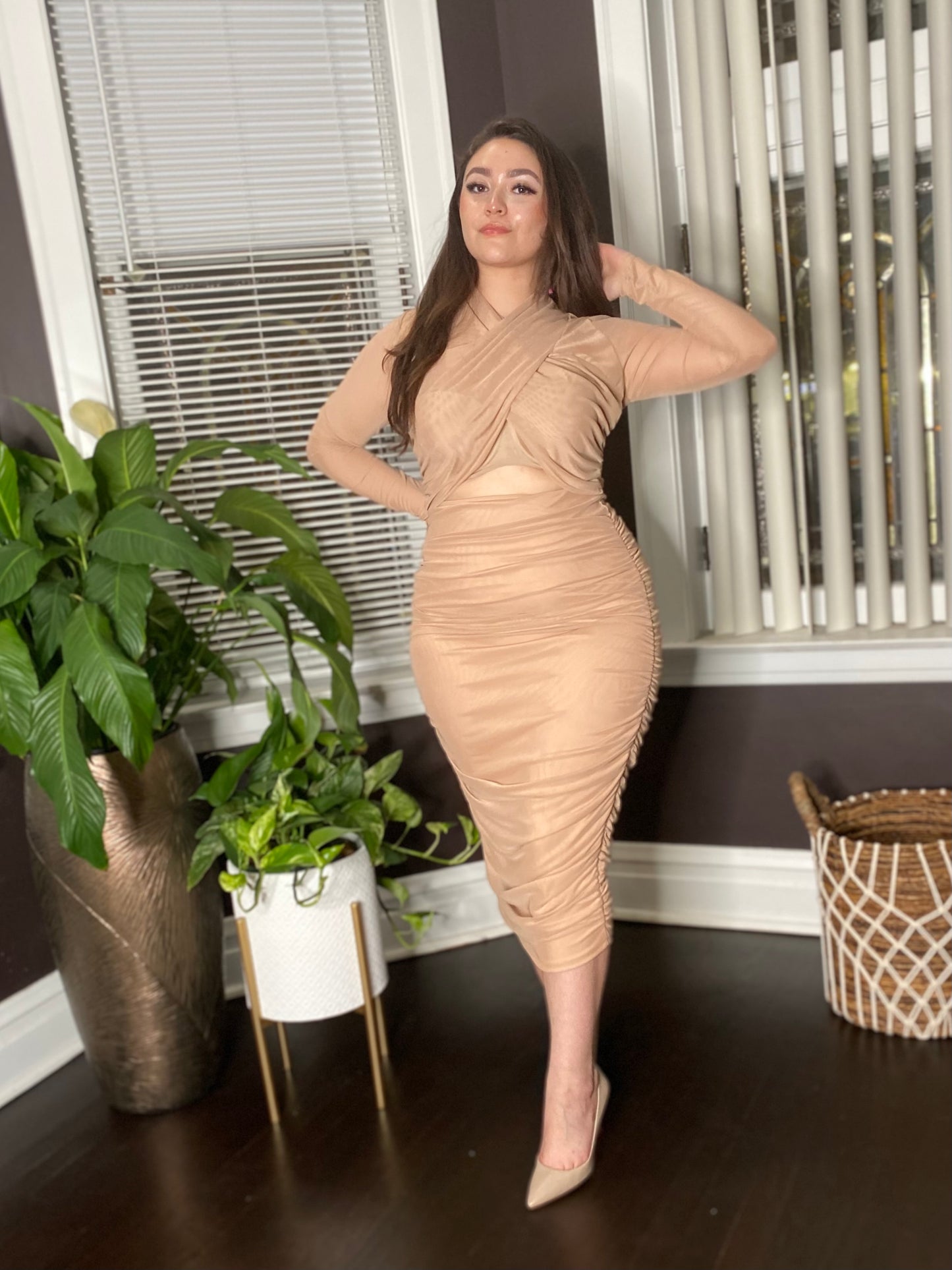 Kaci Dress (Taupe)