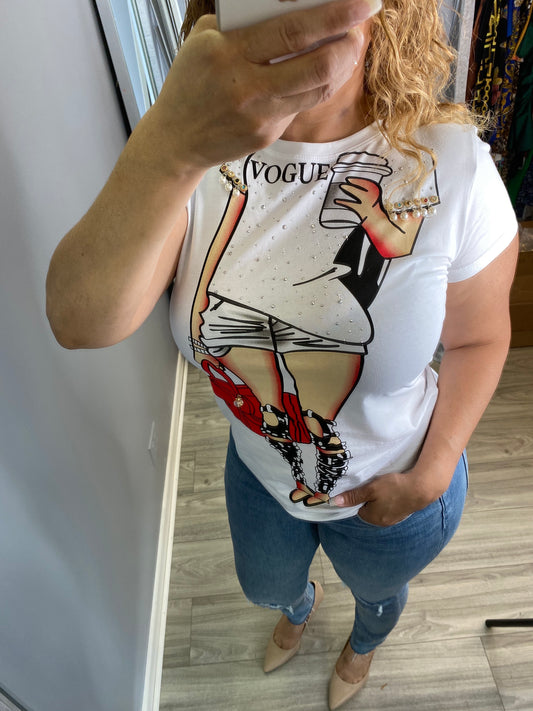 V Coffee Shirt (White)