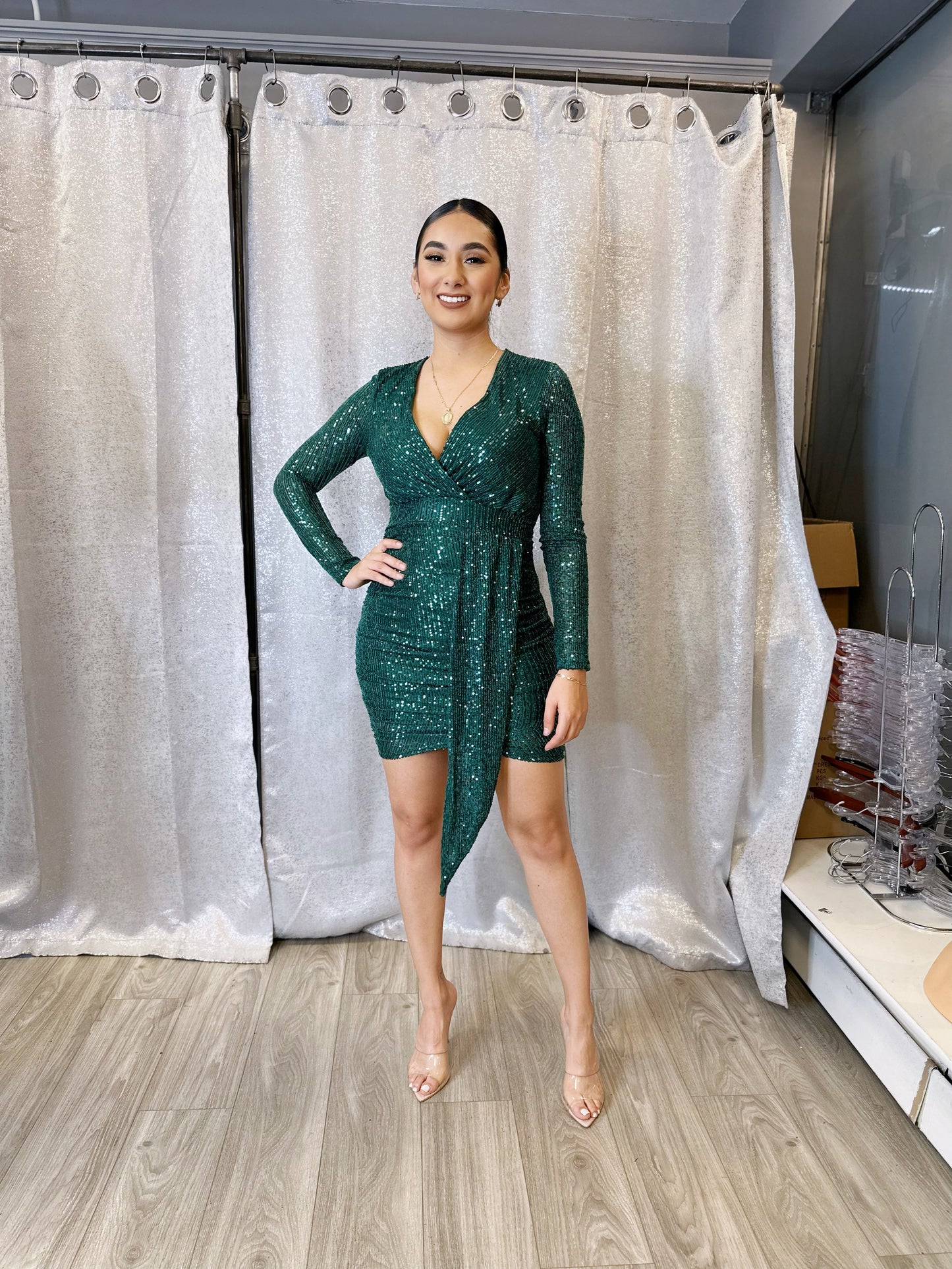 Leilani Sequin Dress (Green)