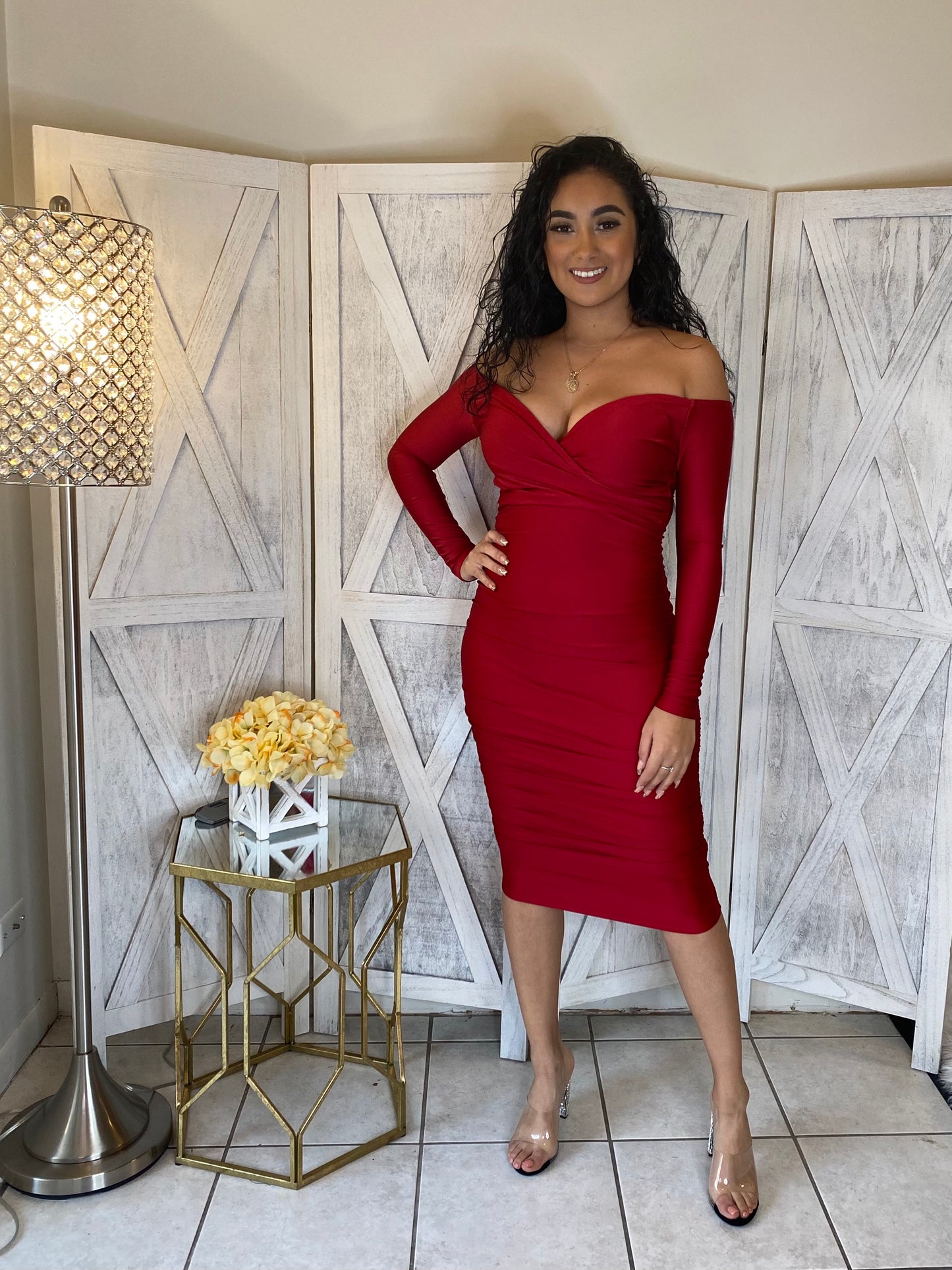 Marquee Dress (Burgundy)