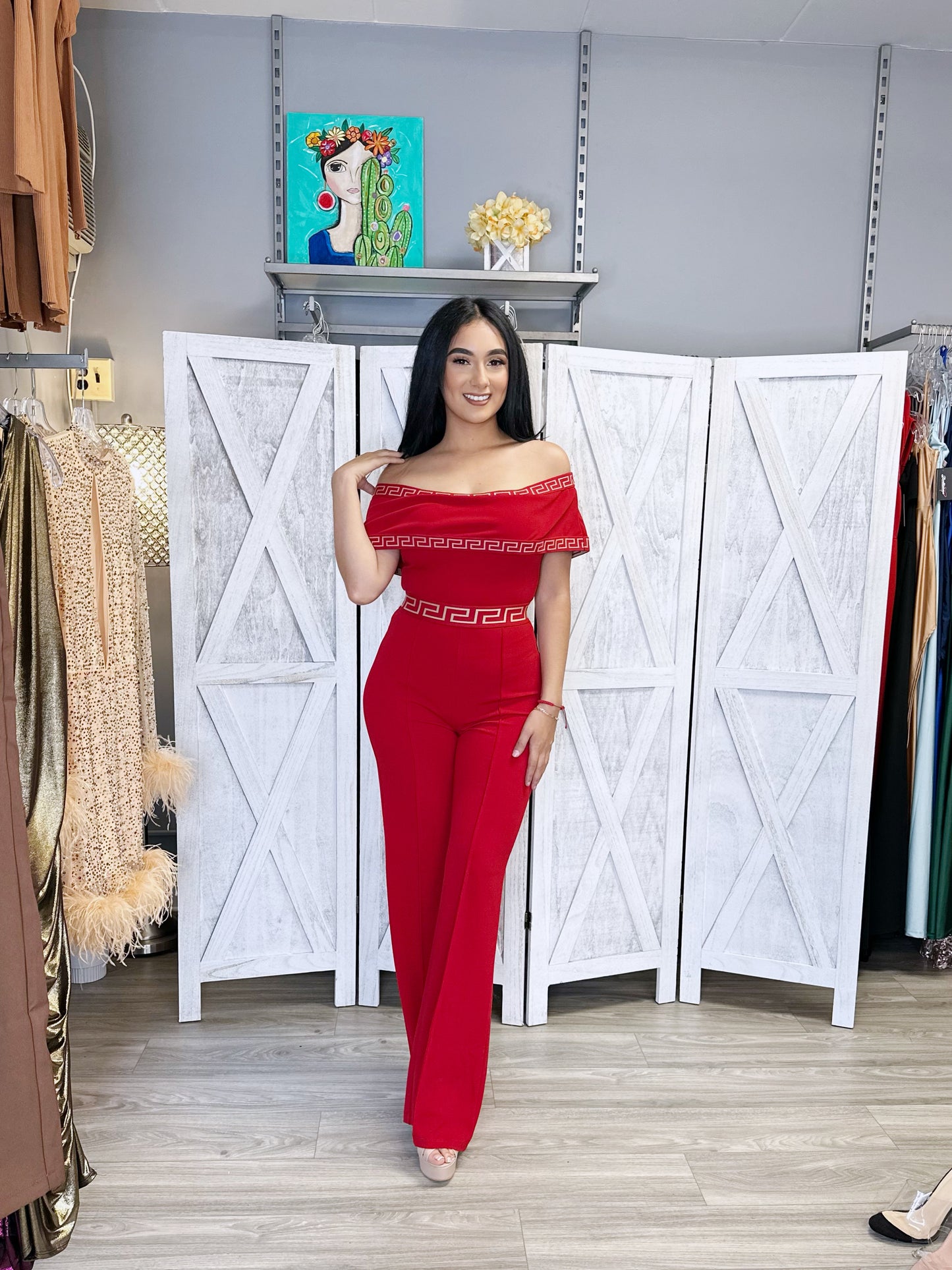 Montenegro Jumpsuit (Red)