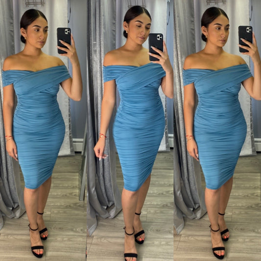 Ely Midi Dress (Teal)