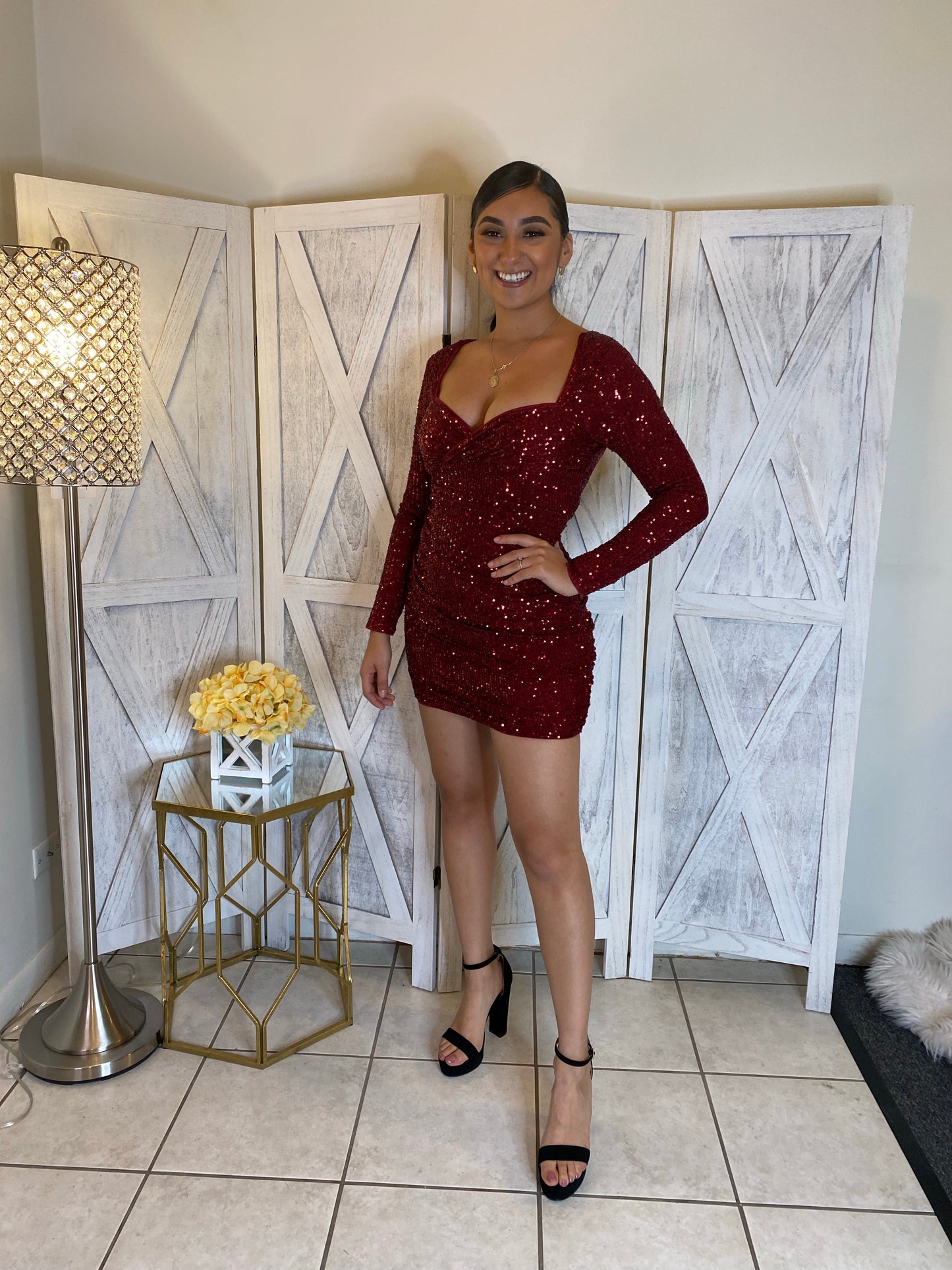 Queen Anne Dress (Burgundy)