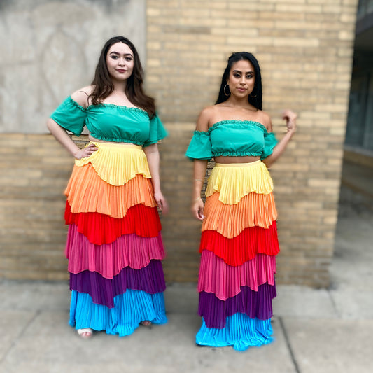 Flow Into Spring Skirt Set