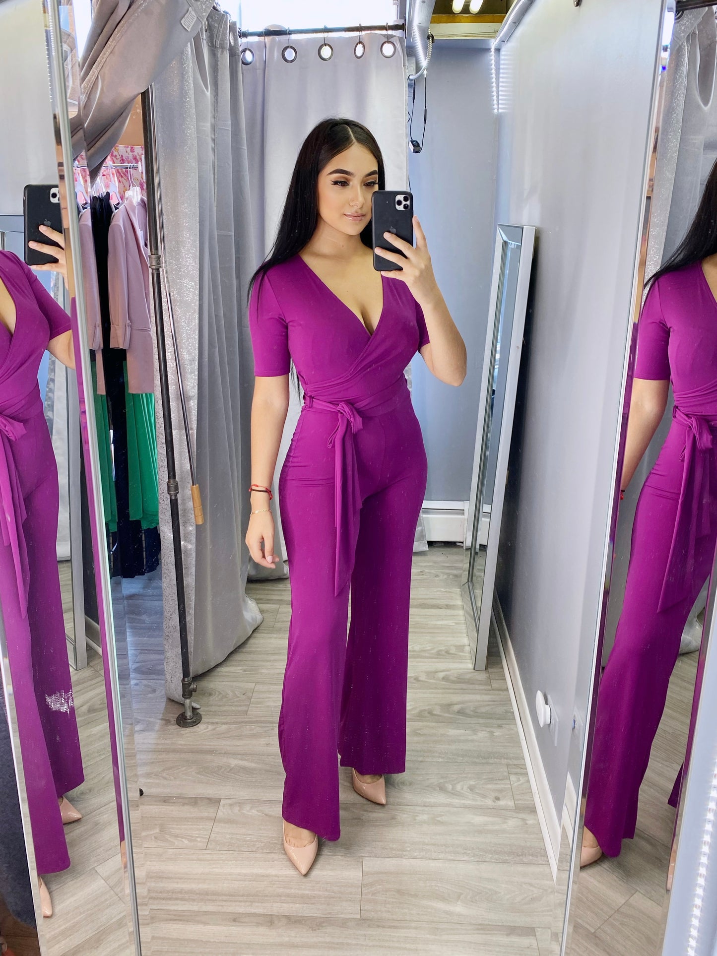 Bethany Jumpsuit (Fuchsia)