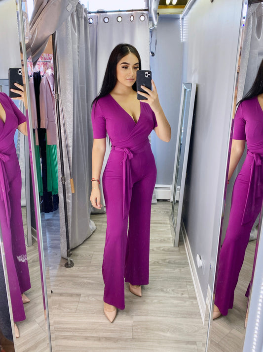 Bethany Jumpsuit (Fuchsia)