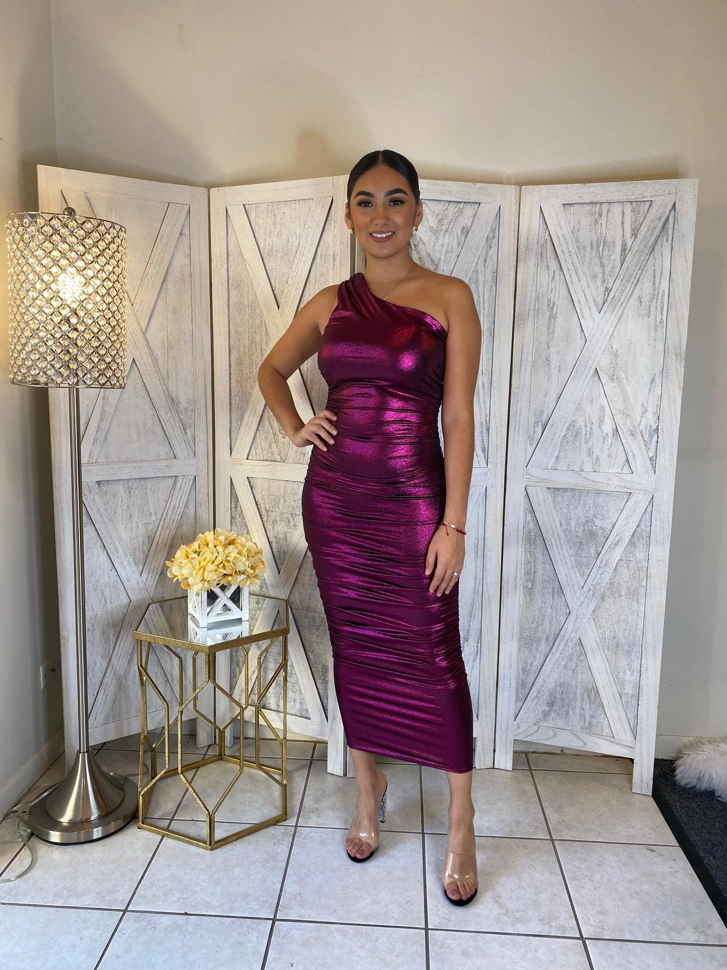 Public Figure Dress (Fuchsia)