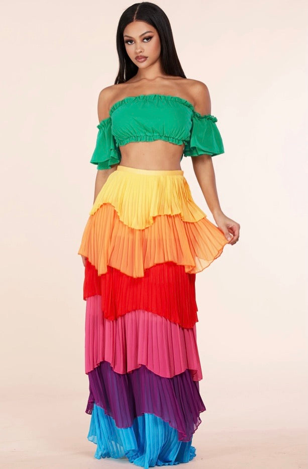 Flow Into Spring Skirt Set