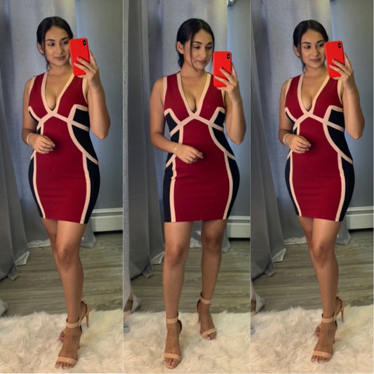 Taylor Dress (Burgundy)