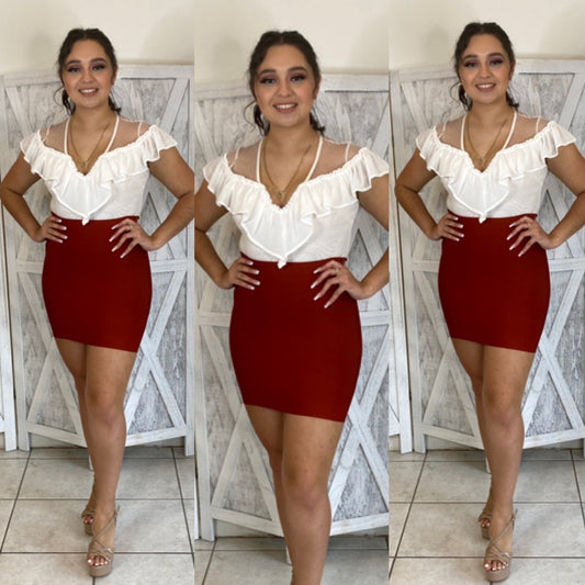 Luke Bandage Mini Skirt (Amber)