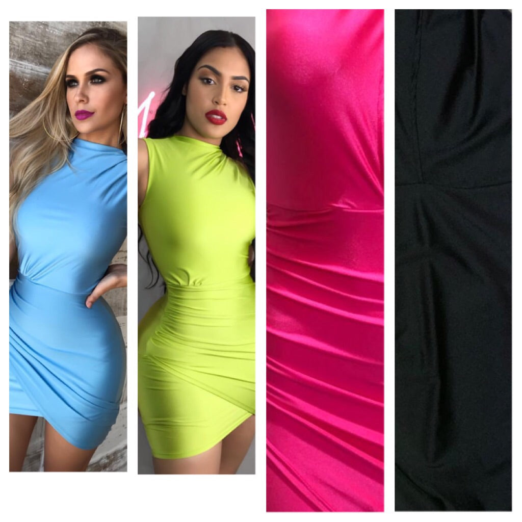 Neon Vibes Dress (Baby Blue)