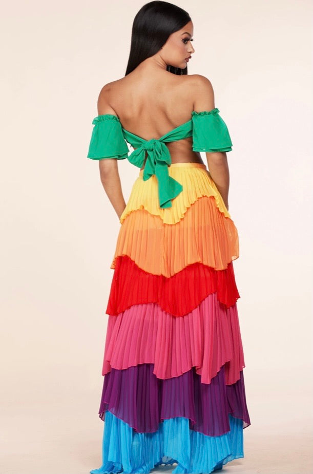 Flow Into Spring Skirt Set