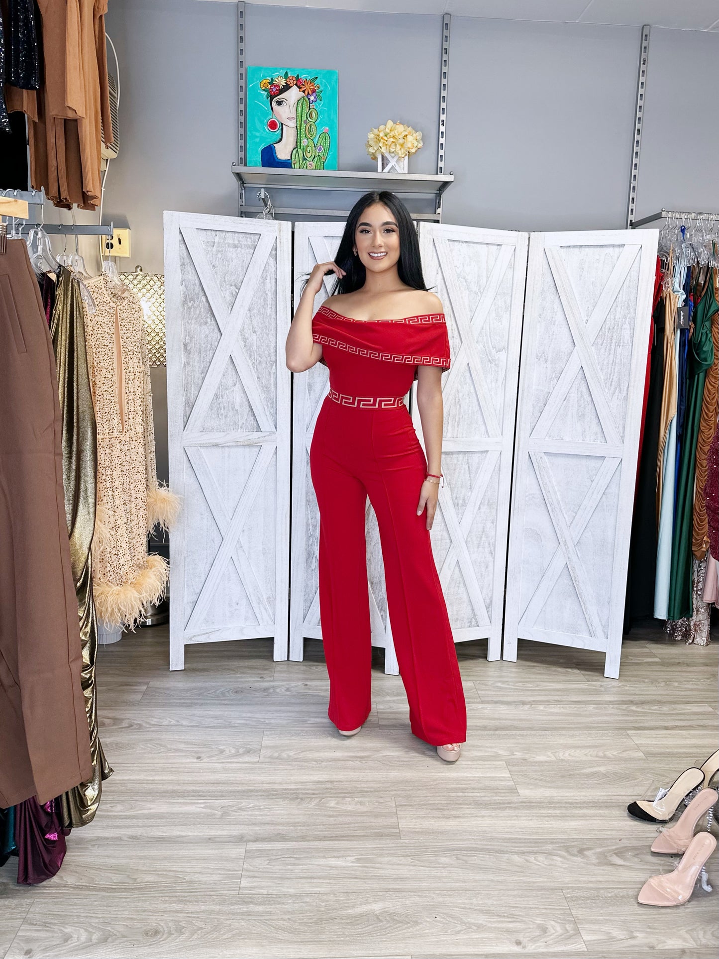 Montenegro Jumpsuit (Red)
