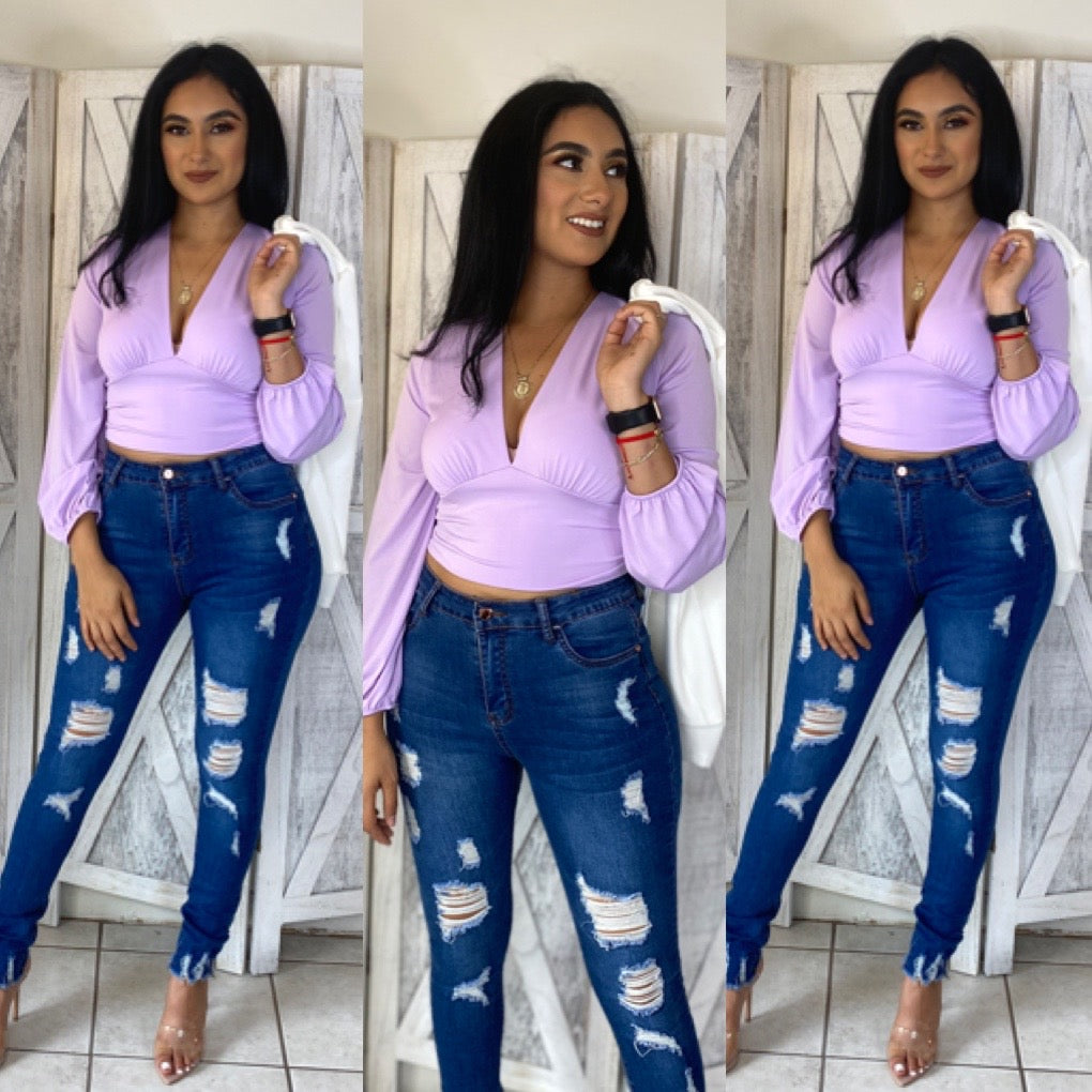 Renee Top- Lilac