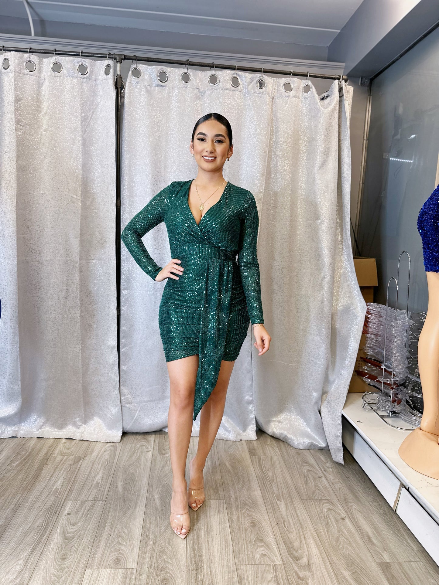 Leilani Sequin Dress (Green)