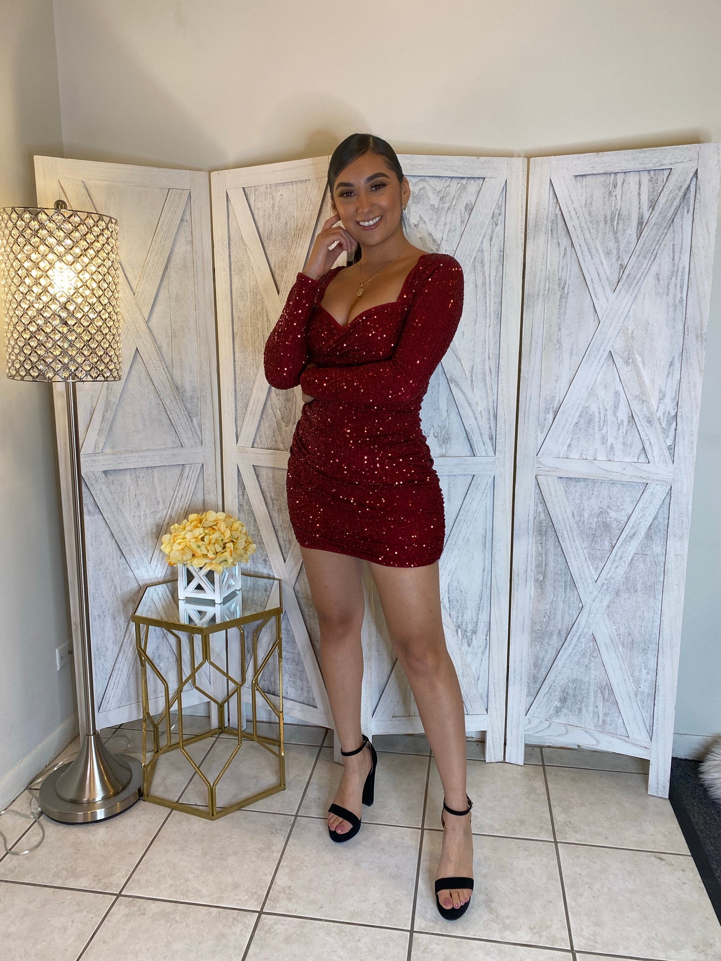 Queen Anne Dress (Burgundy)