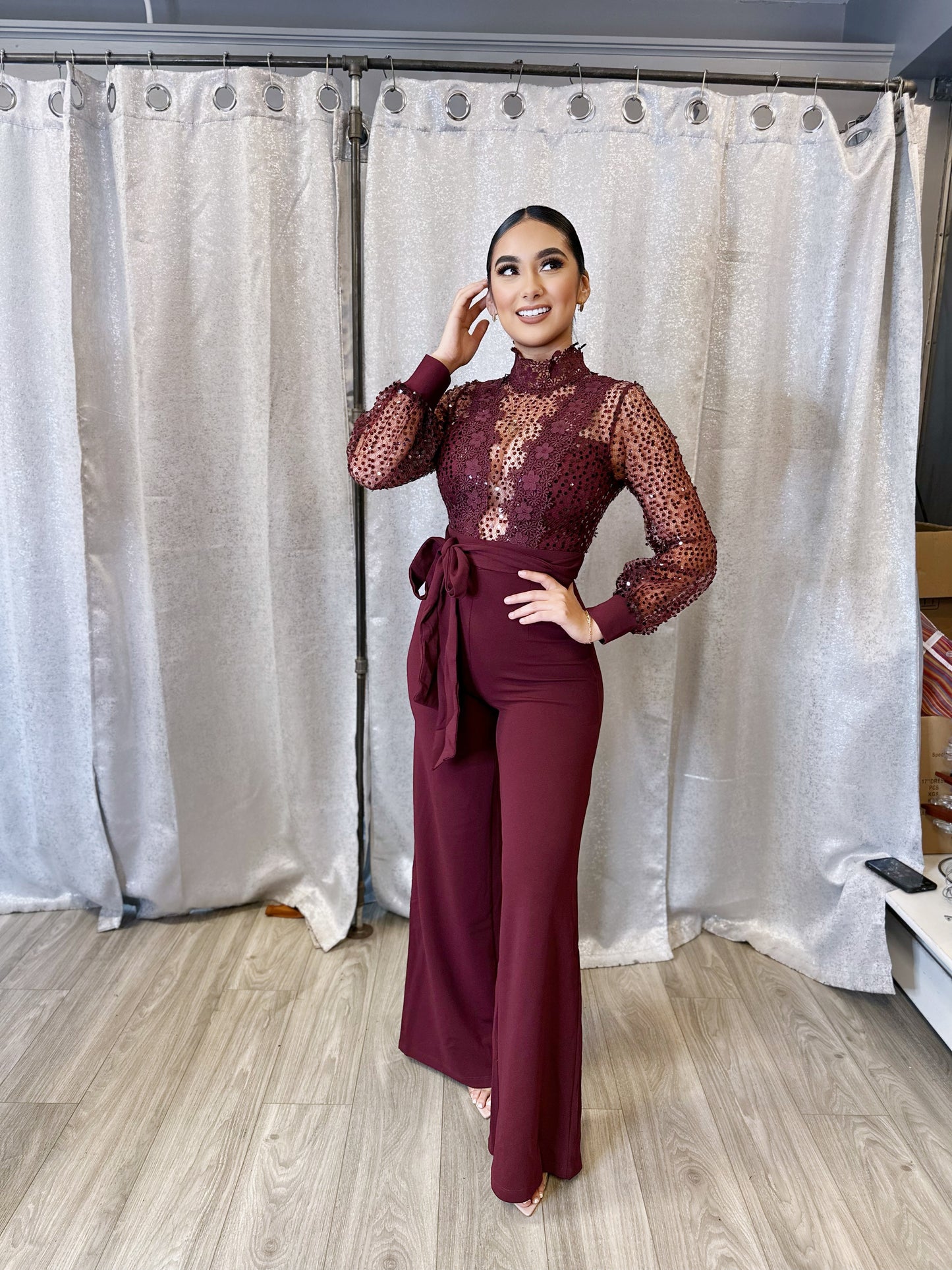 Nelsy Jumpsuit (Wine)