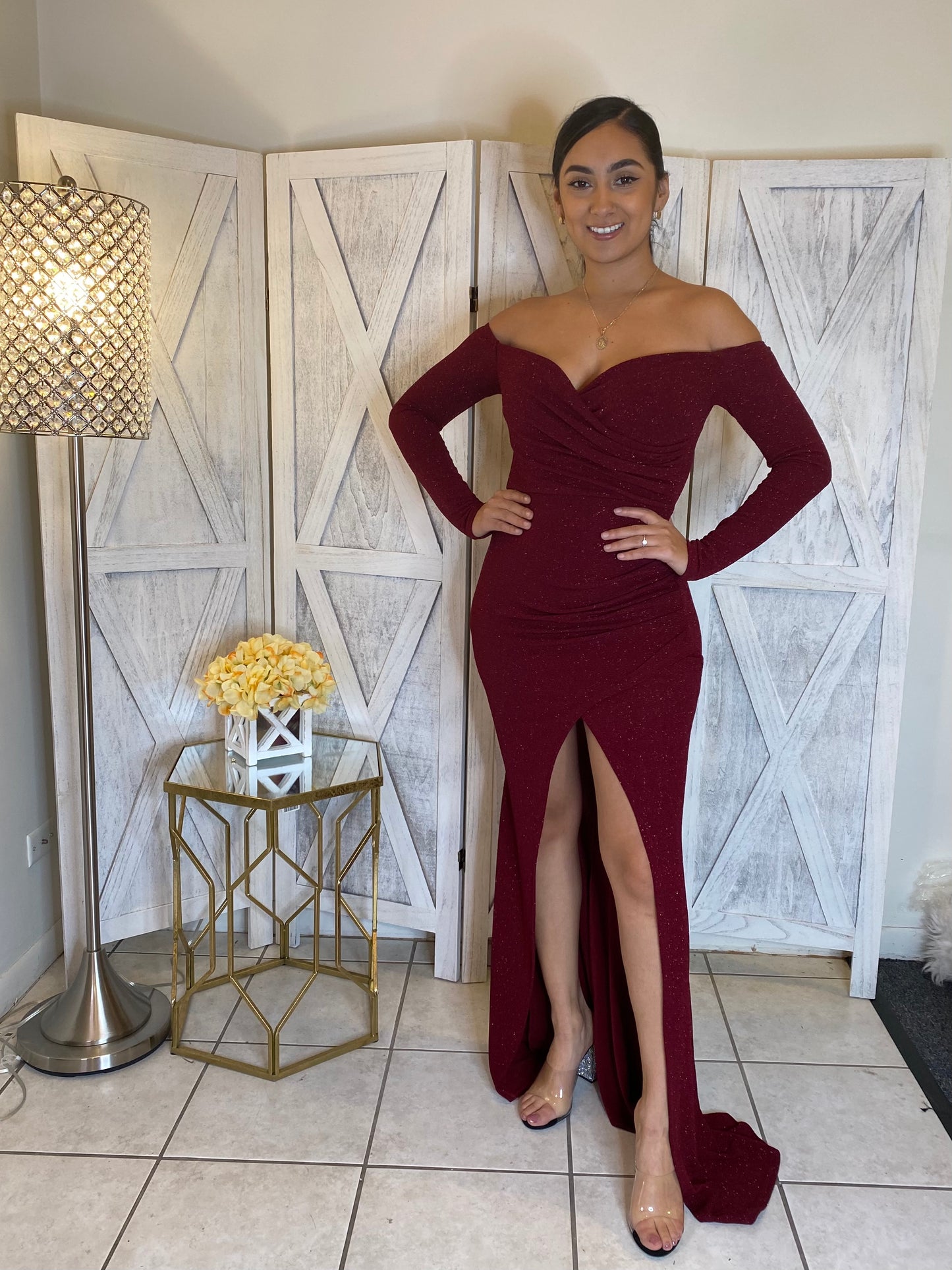 Ericka Dress (Burgundy)