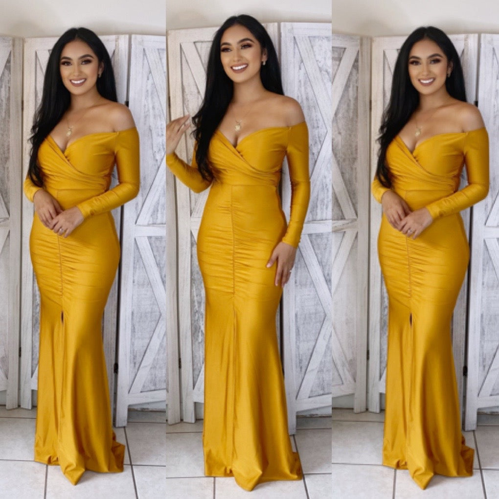 Zuri Gown - Mustard