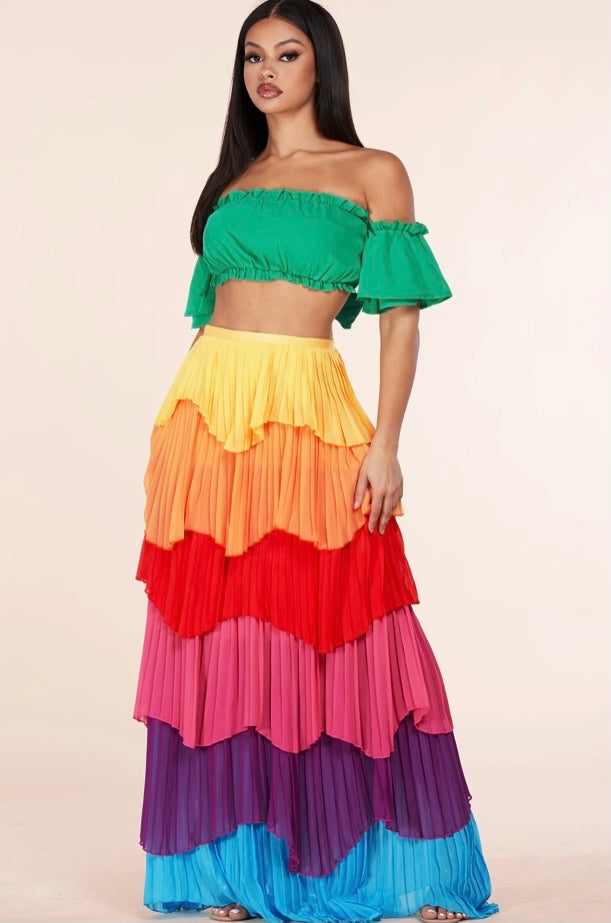 Flow Into Spring Skirt Set