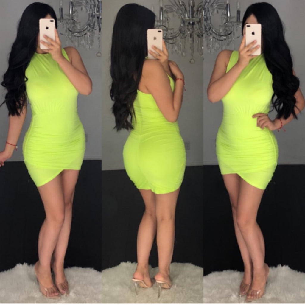 Neon Vibes Dress (Baby Blue)